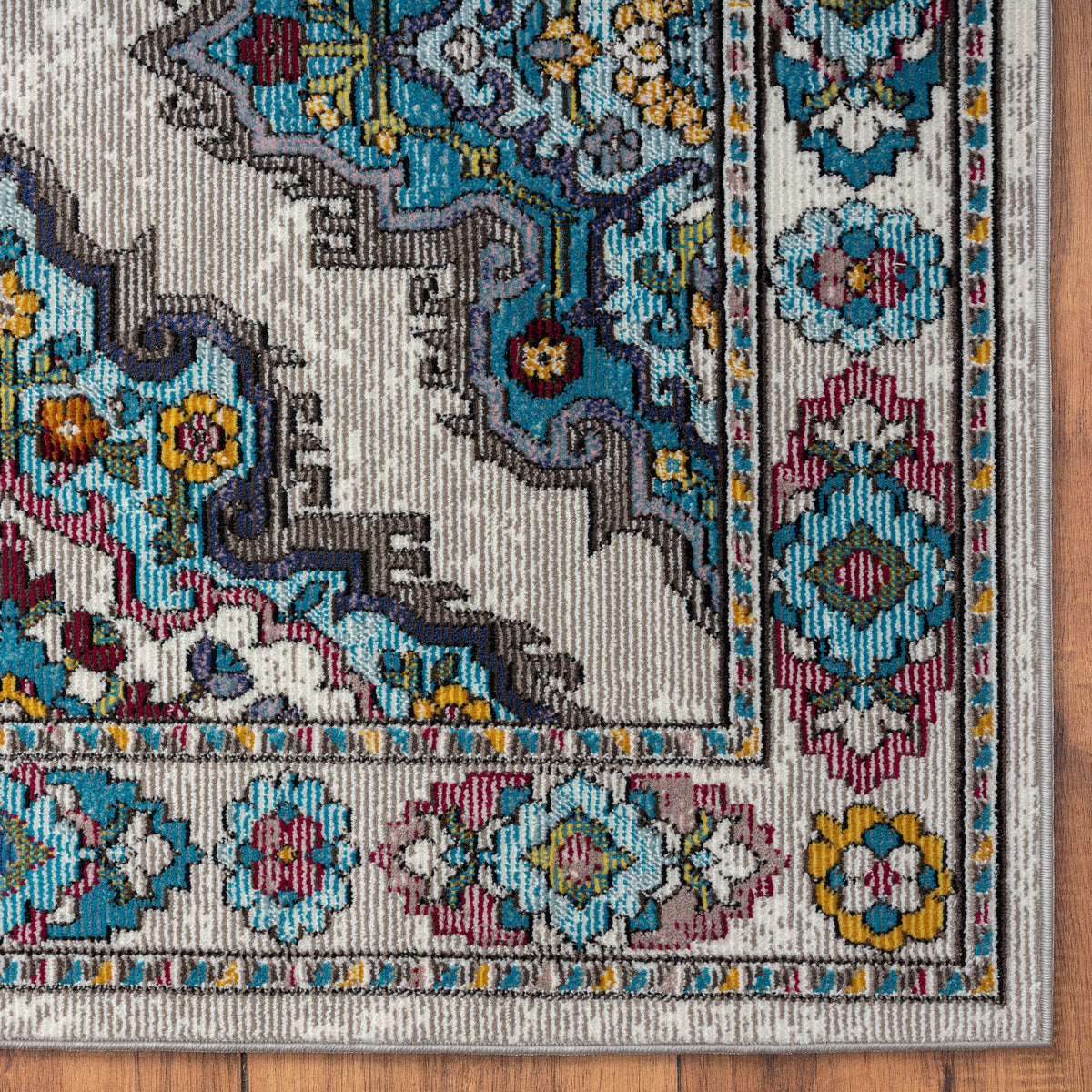 Mosaic Renaissance Traditional Gala Area Rug - back view