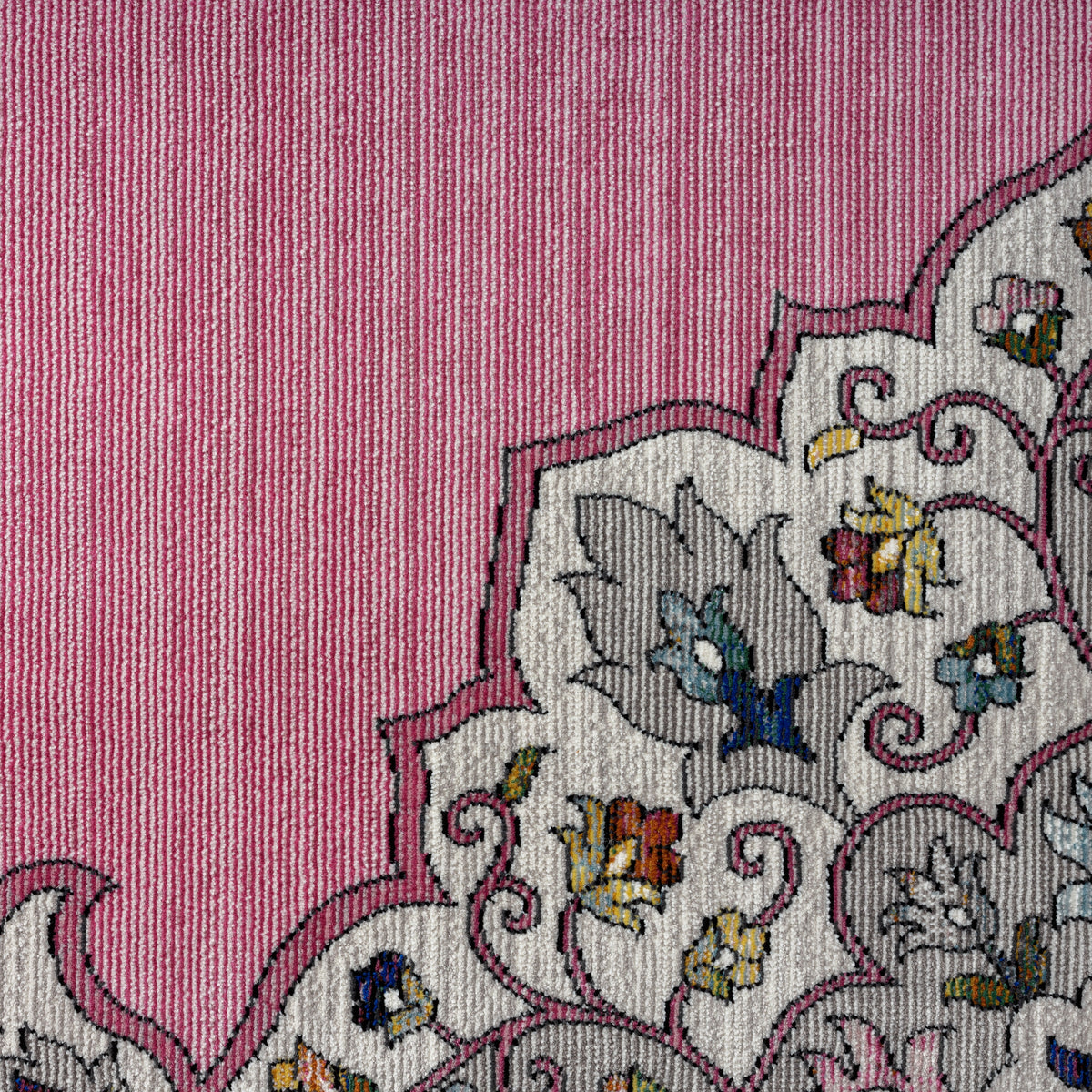 Blushing Traditional Medallion Gala Area Rug - lifestyle view