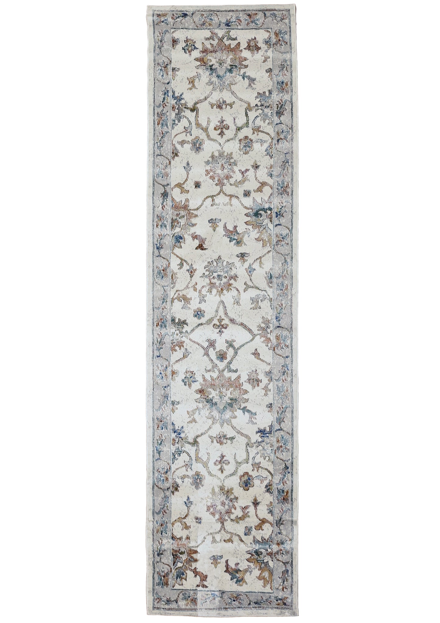 Gala-82597 Farmhouse Power-Loomed Ivory/Multi Cotton Indoor Area Rug - LR Home