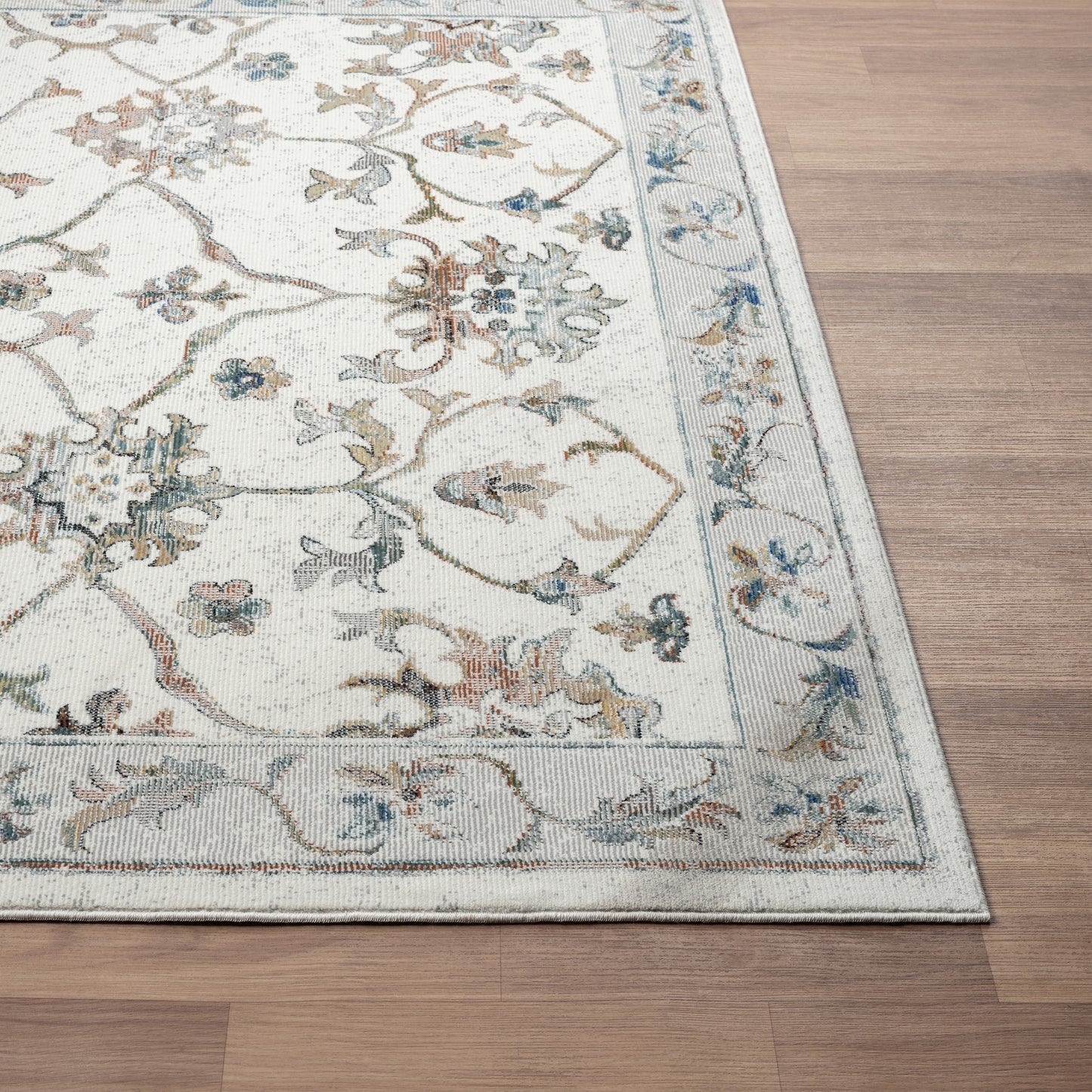 Gala-82597 Farmhouse Power-Loomed Ivory/Multi Cotton Indoor Area Rug - LR Home