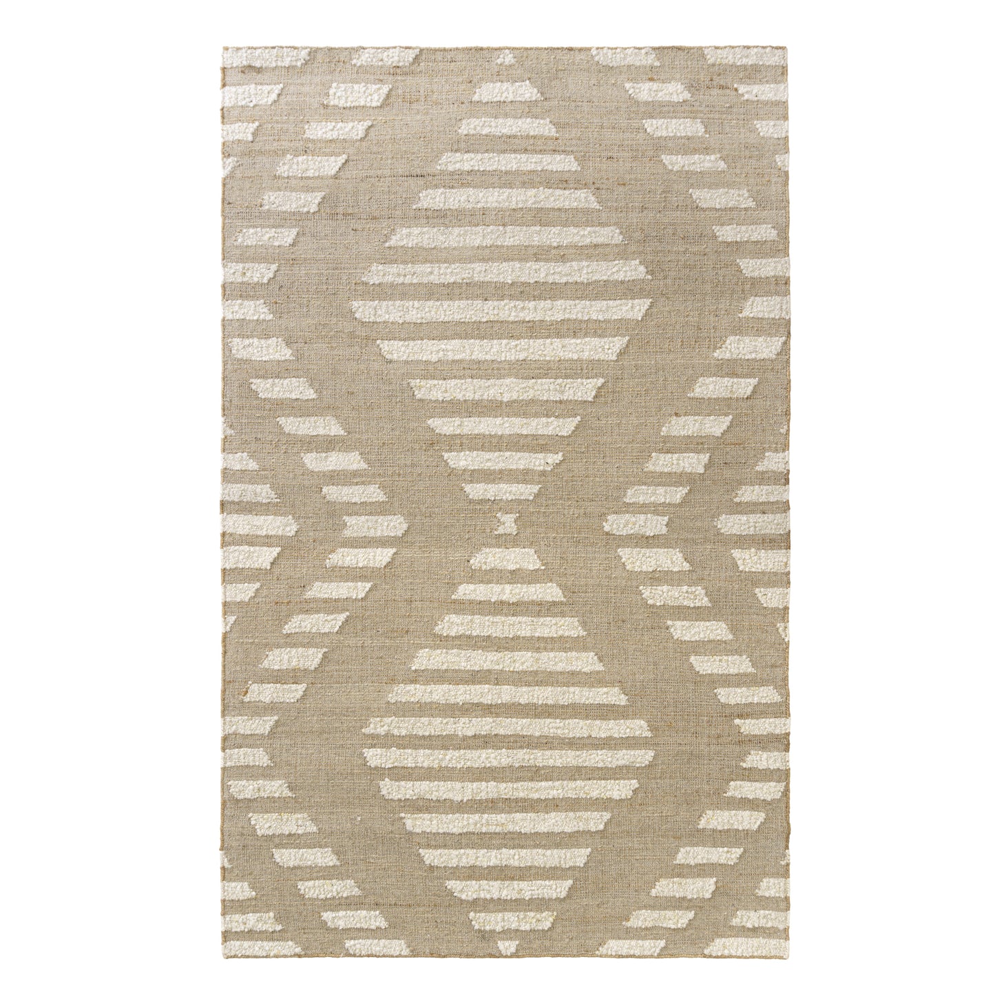 Geoblend-82517 Farmhouse Hand-Woven Natural/Ivory Cotton Indoor Area Rug - LR Home