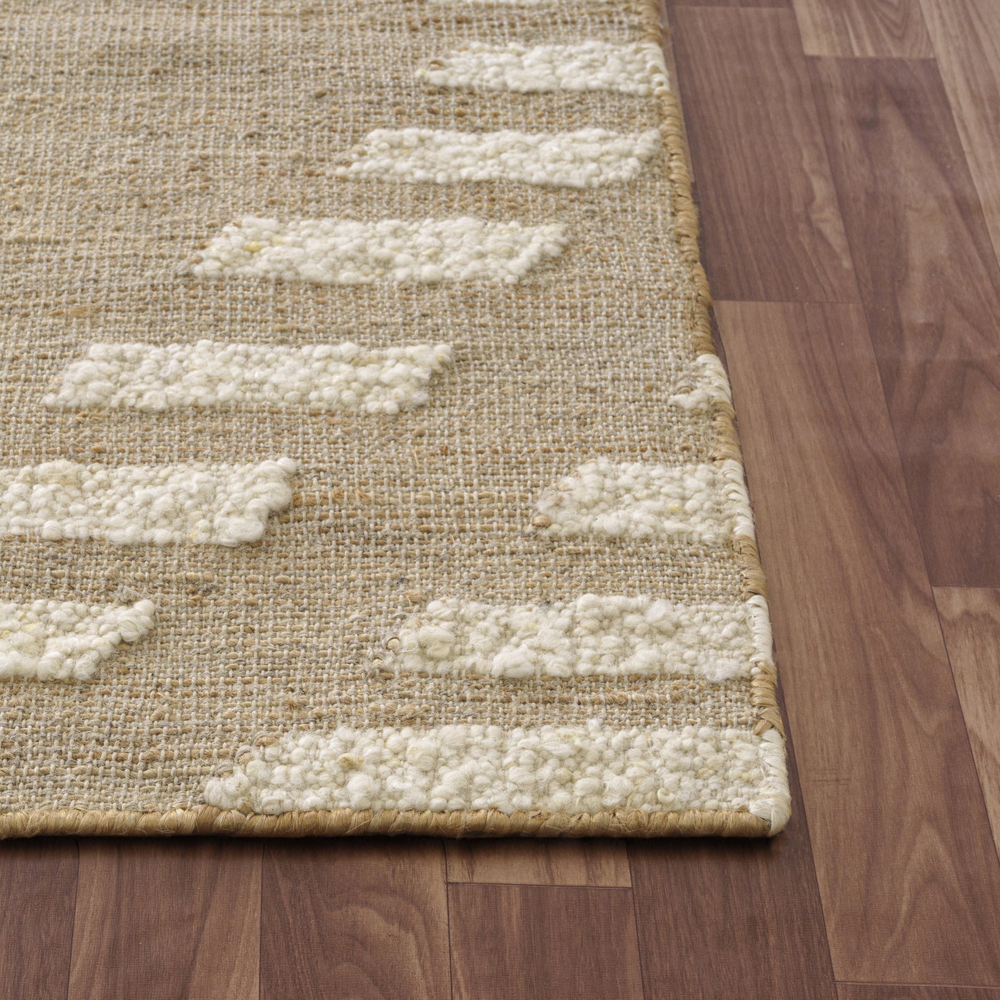 Geoblend-82517 Farmhouse Hand-Woven Natural/Ivory Cotton Indoor Area Rug - LR Home