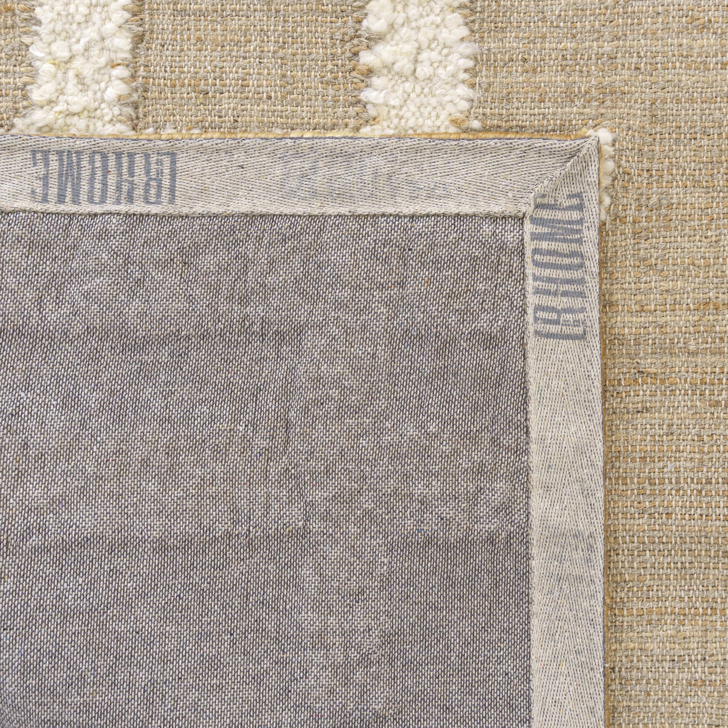 Geoblend-82519 Contemporary Hand-Woven Natural/Ivory Cotton Indoor Area Rug - LR Home