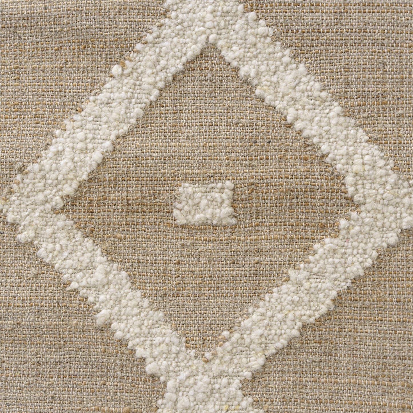 Geoblend-82522 Farmhouse Hand-Woven Natural/Ivory Cotton Indoor Area Rug - LR Home