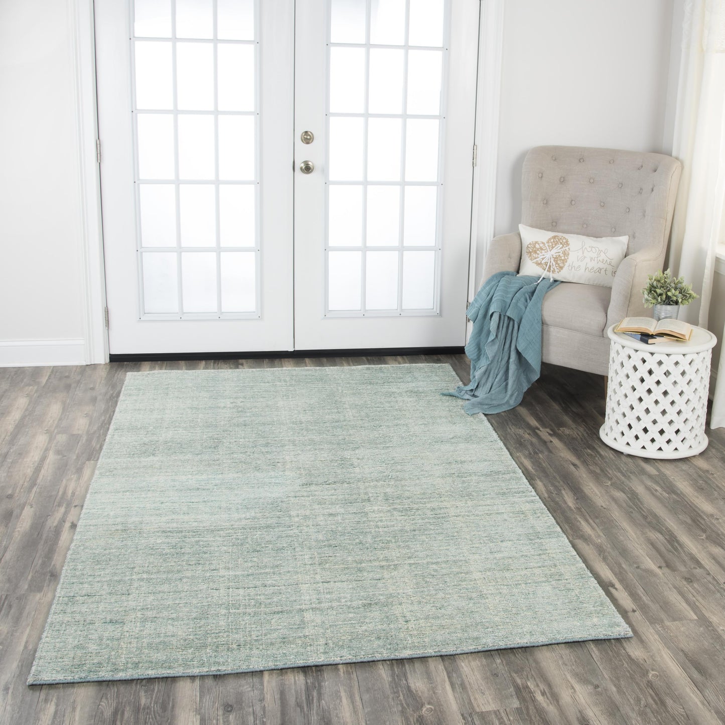 Grand Haven GH722A Aqua/Green Hand-Loomed Rug - Rizzy