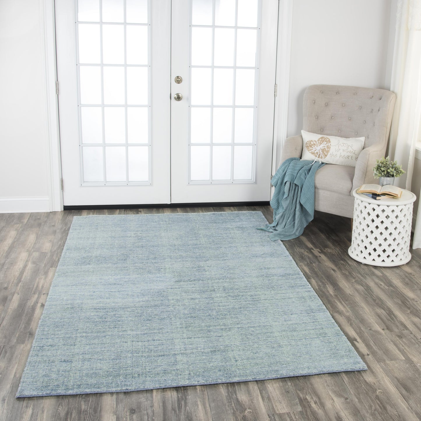 Grand Haven GH725A Aqua/Blue Hand-Loomed Rug - Rizzy