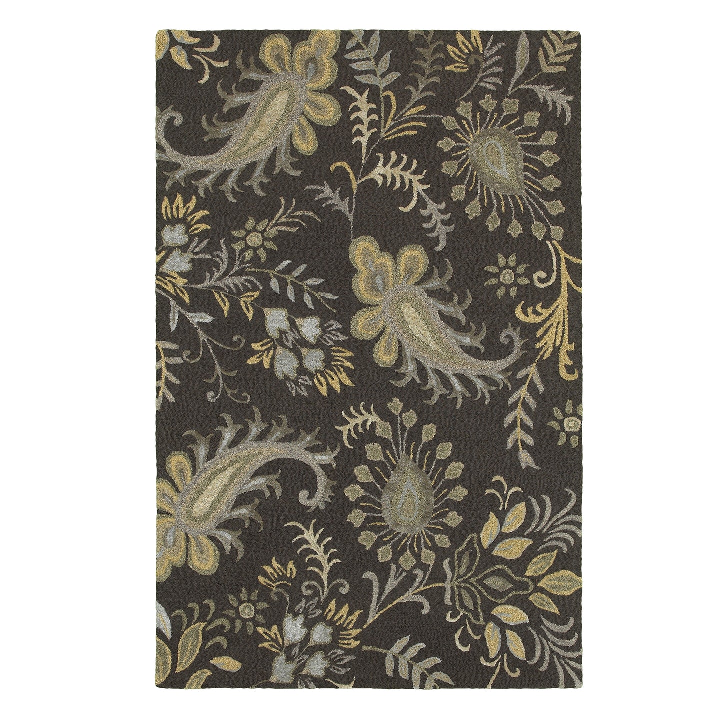 Glamour-06013 Bohemian/Eclectic Hand-Tufted Smoke Gray Cotton Indoor Area Rug - LR Home
