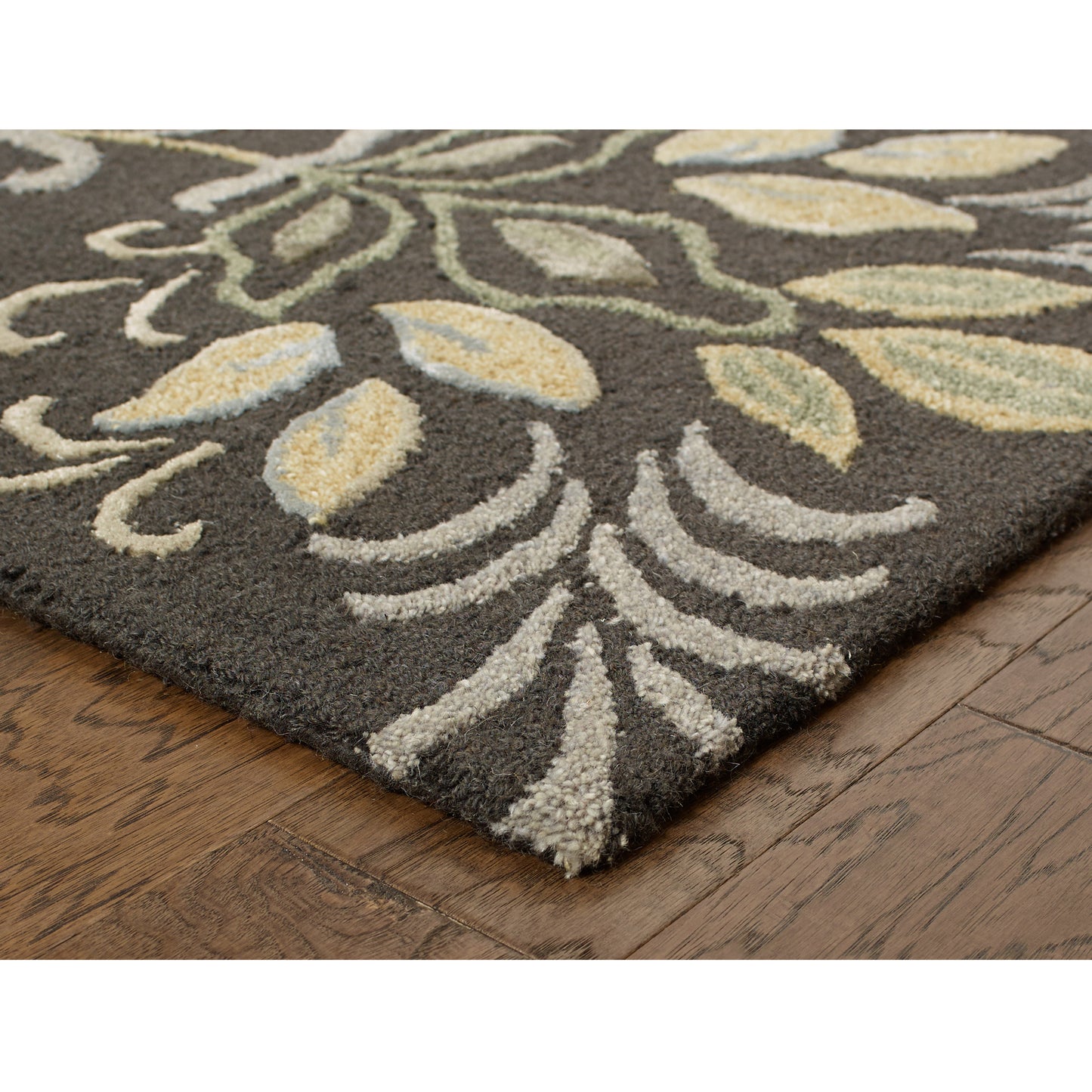 Glamour-06013 Bohemian/Eclectic Hand-Tufted Smoke Gray Cotton Indoor Area Rug - LR Home