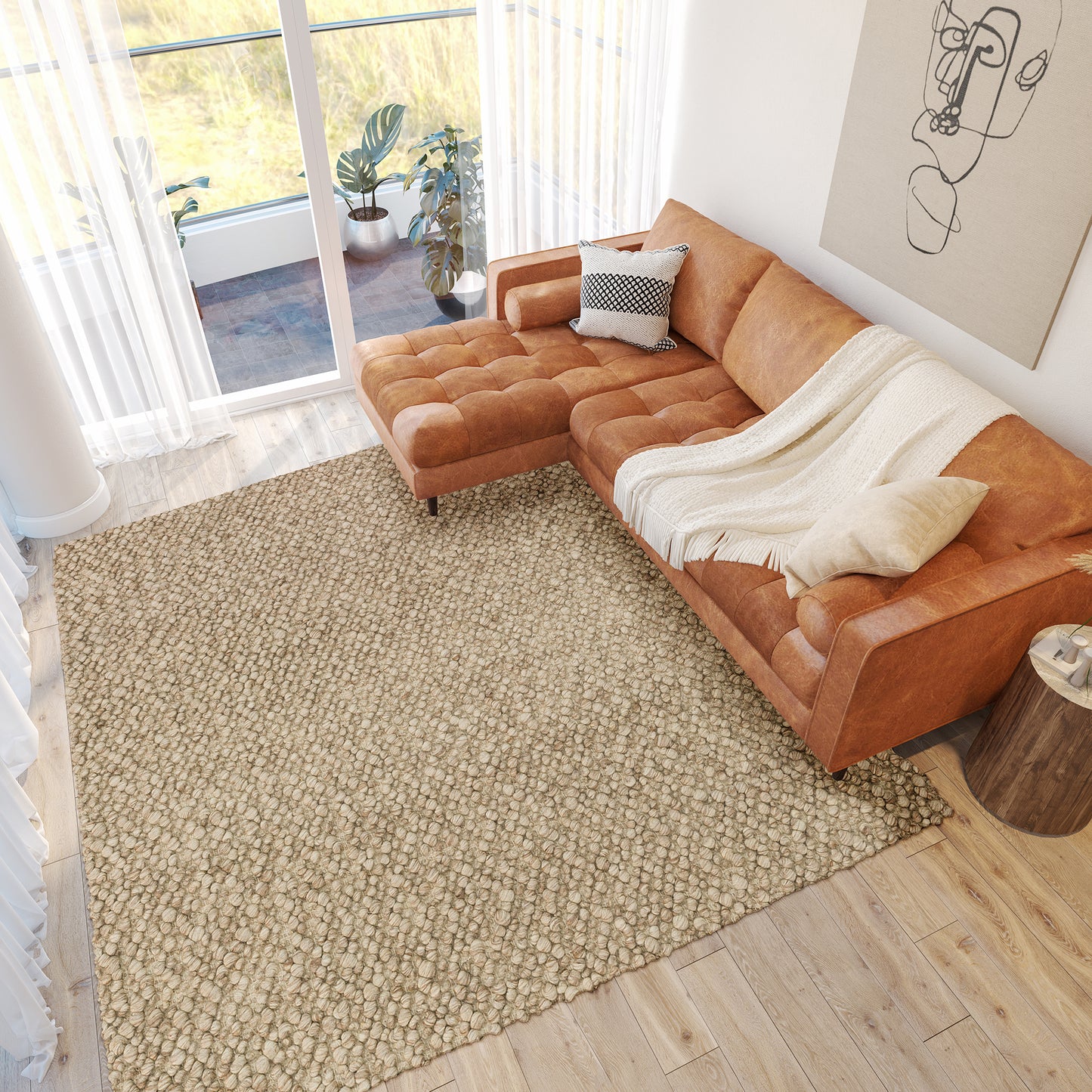 Hand Loomed Gorbea GR1 Latte - Dalyn Rugs