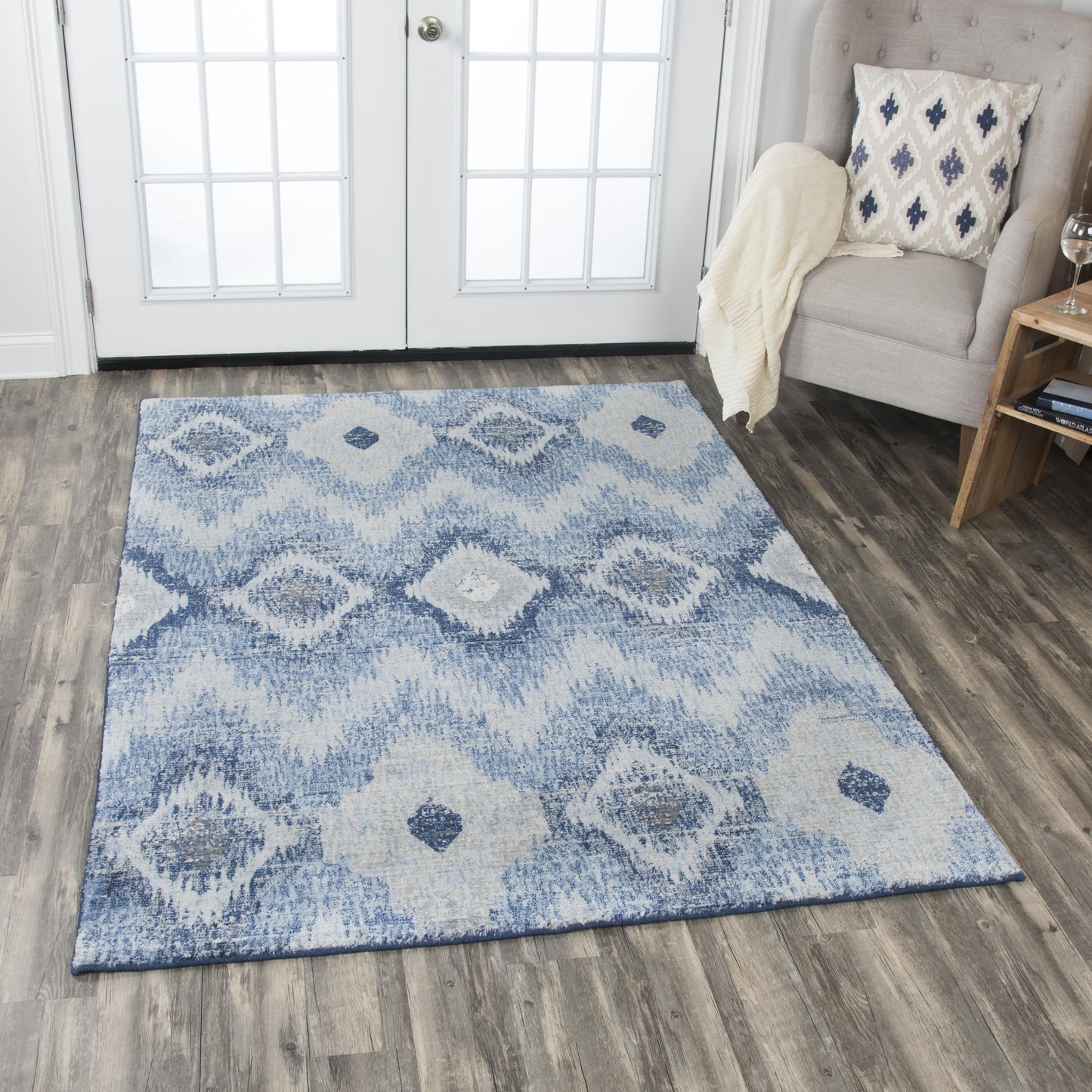 Gossamer GS6737 Medium Blue Hybrid Rug - Rizzy