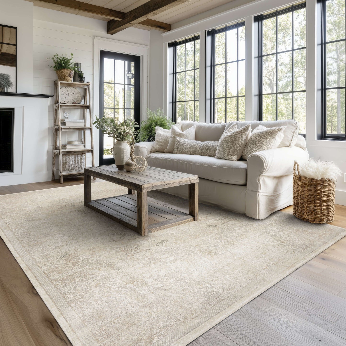Grinstead Flaxen Beige Area Rug - Karastan