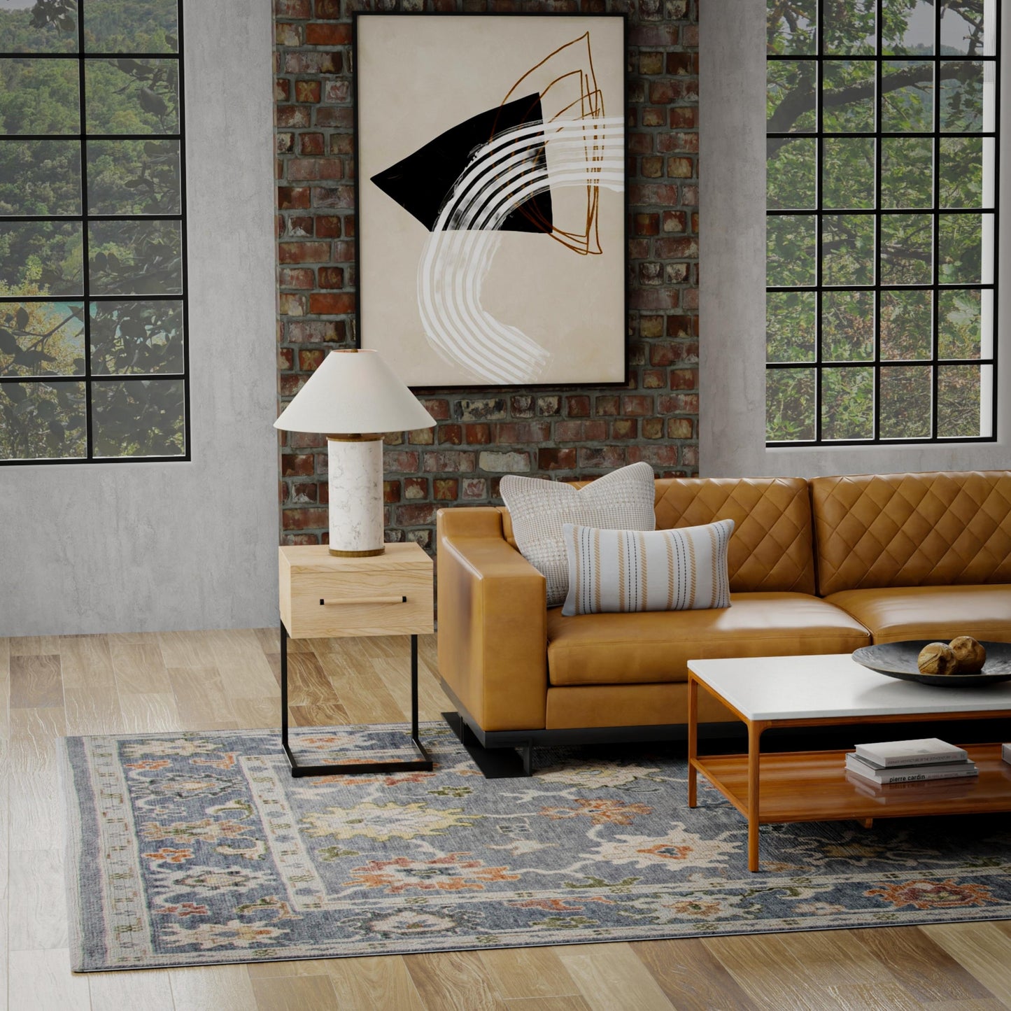 Hallmark HAL665 Gray/Dk.Gray Hand knotted Rug - Rizzy
