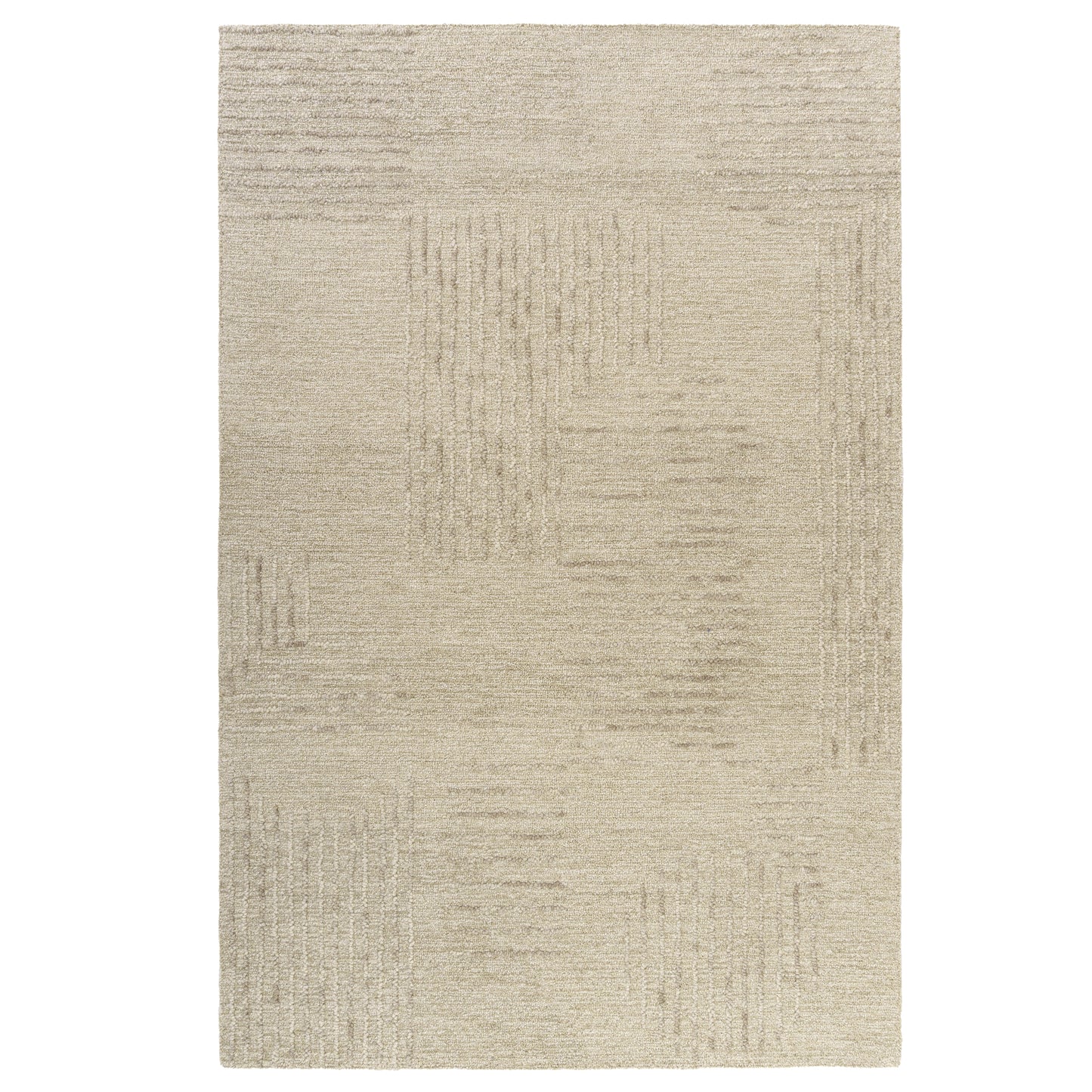 Haze-82445 Casual Hand-Tufted Beige/Cream Cotton Indoor Area Rug - LR Home