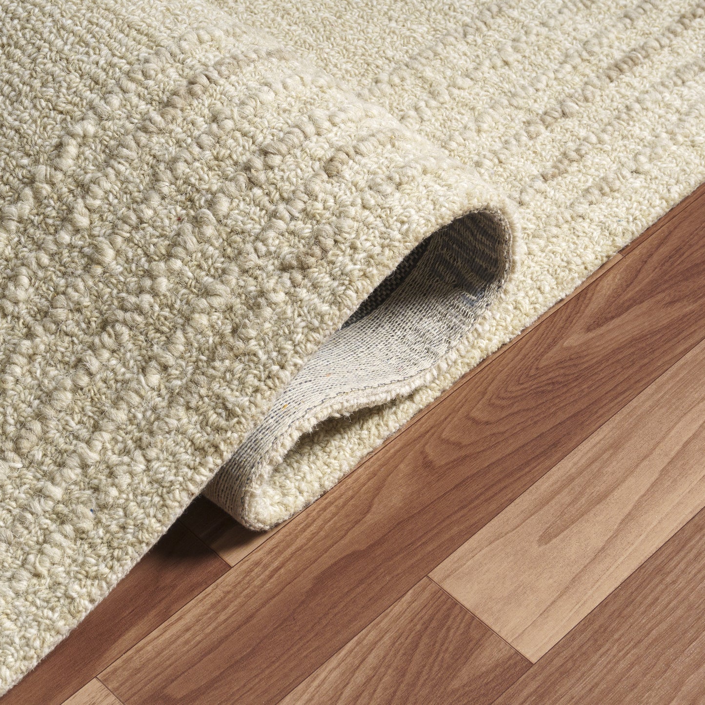 Haze-82445 Casual Hand-Tufted Beige/Cream Cotton Indoor Area Rug - LR Home