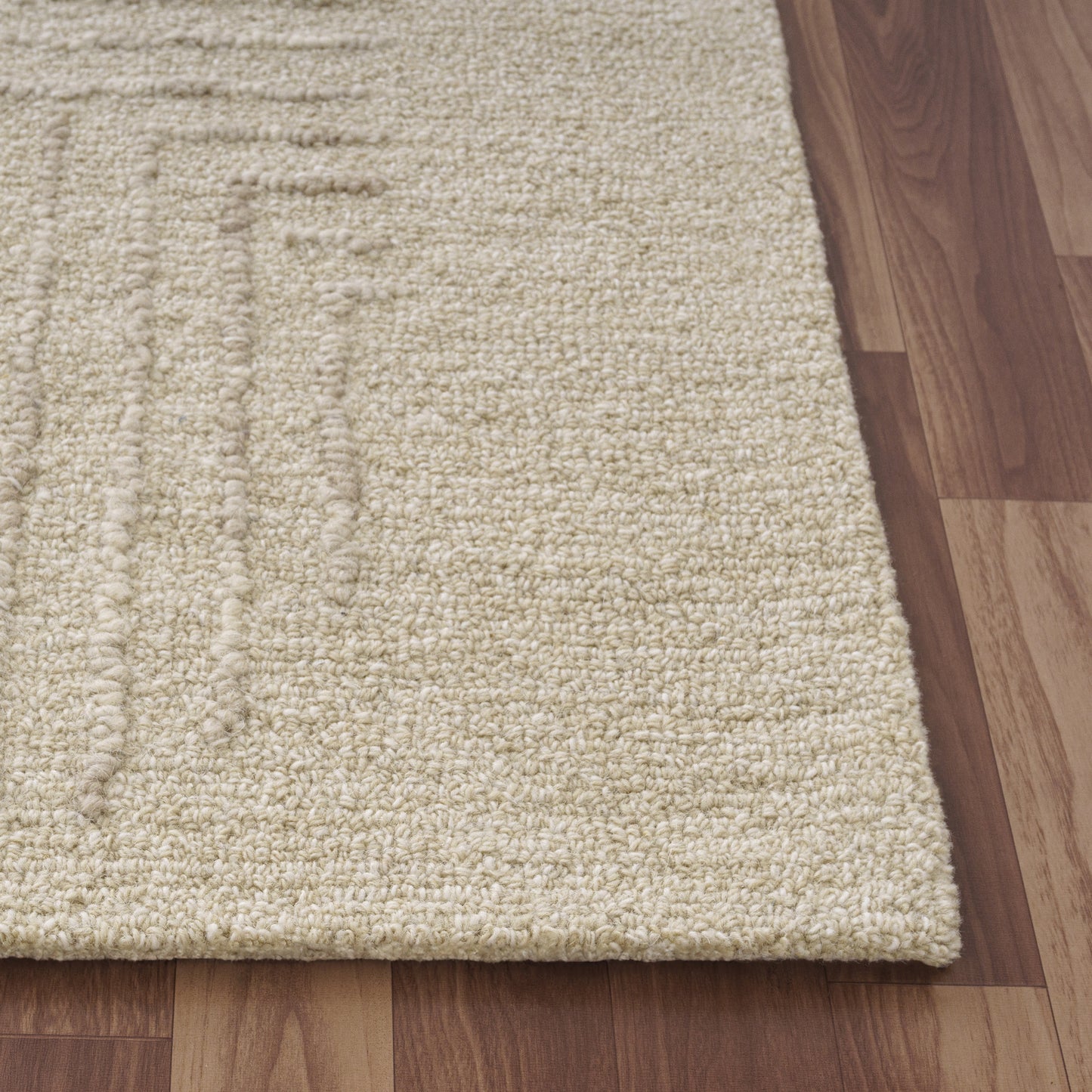 Haze-82445 Casual Hand-Tufted Beige/Cream Cotton Indoor Area Rug - LR Home