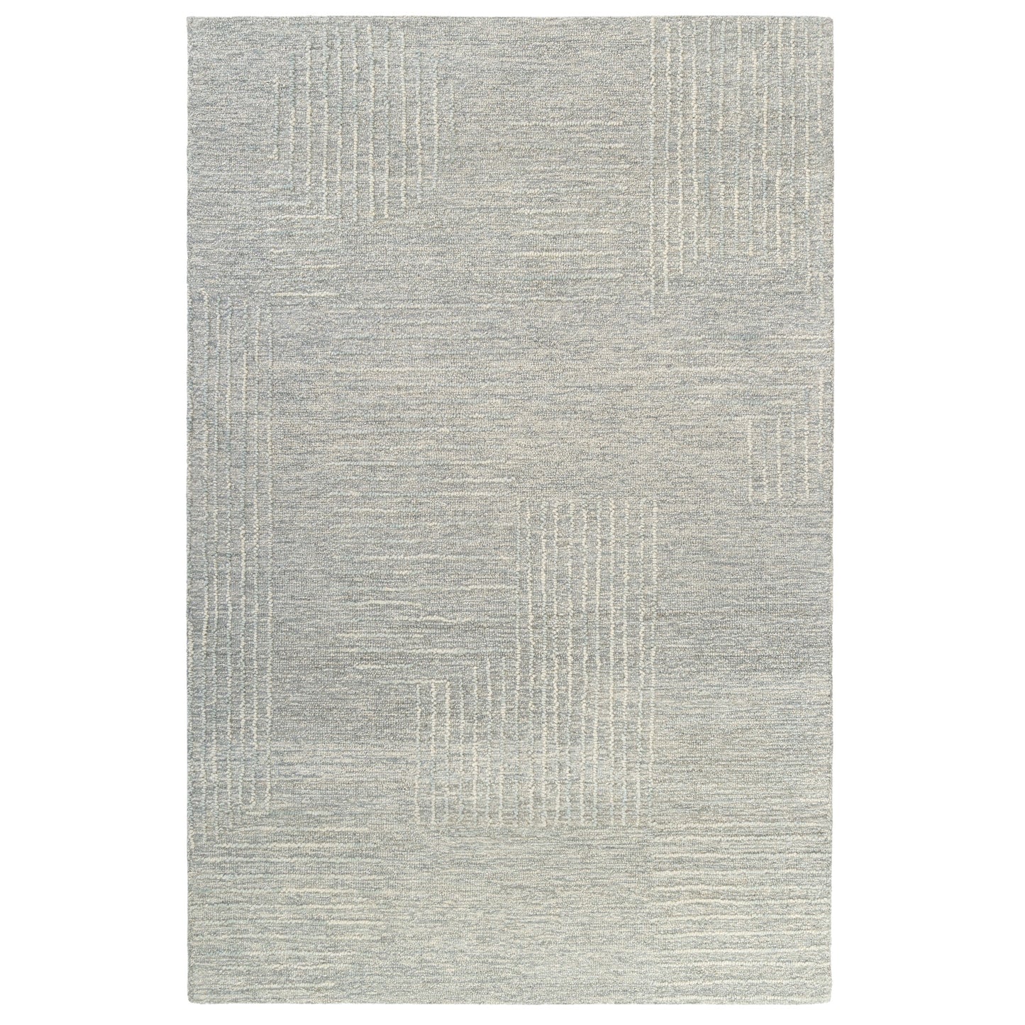 Haze-82447 Casual Hand-Tufted Light Gray/ Ivory Cotton Indoor Area Rug - LR Home