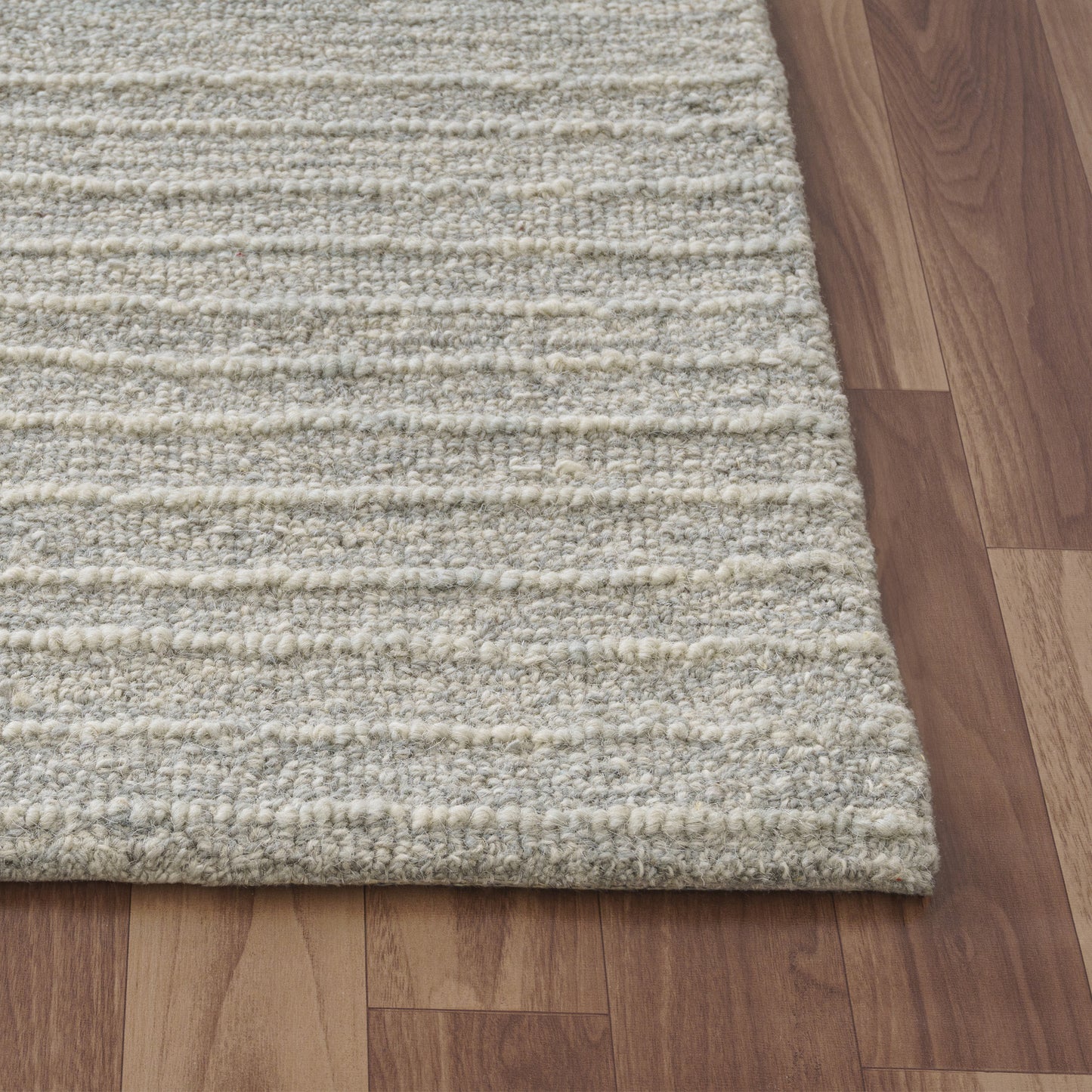 Haze-82447 Casual Hand-Tufted Light Gray/ Ivory Cotton Indoor Area Rug - LR Home