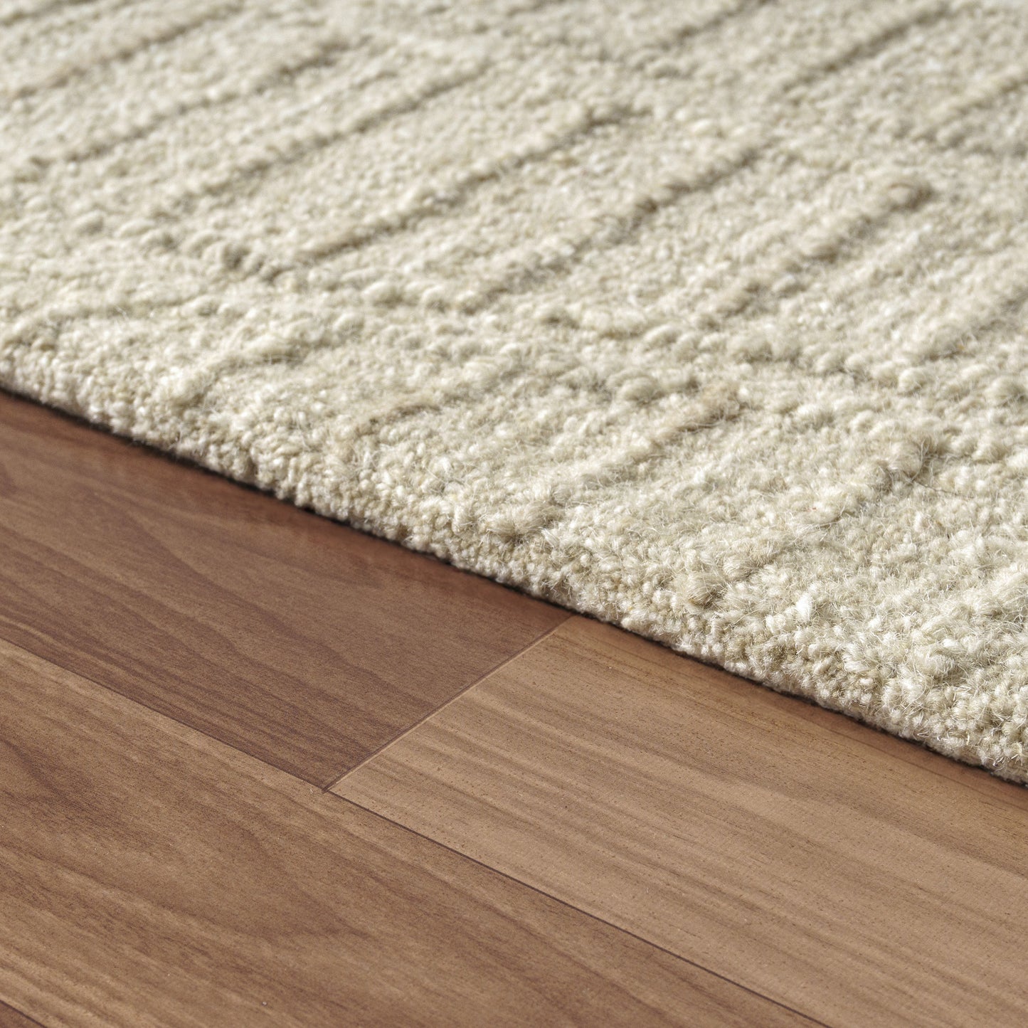 Haze-82448 Casual Hand-Tufted Light Taupe/Cream Cotton Indoor Area Rug - LR Home