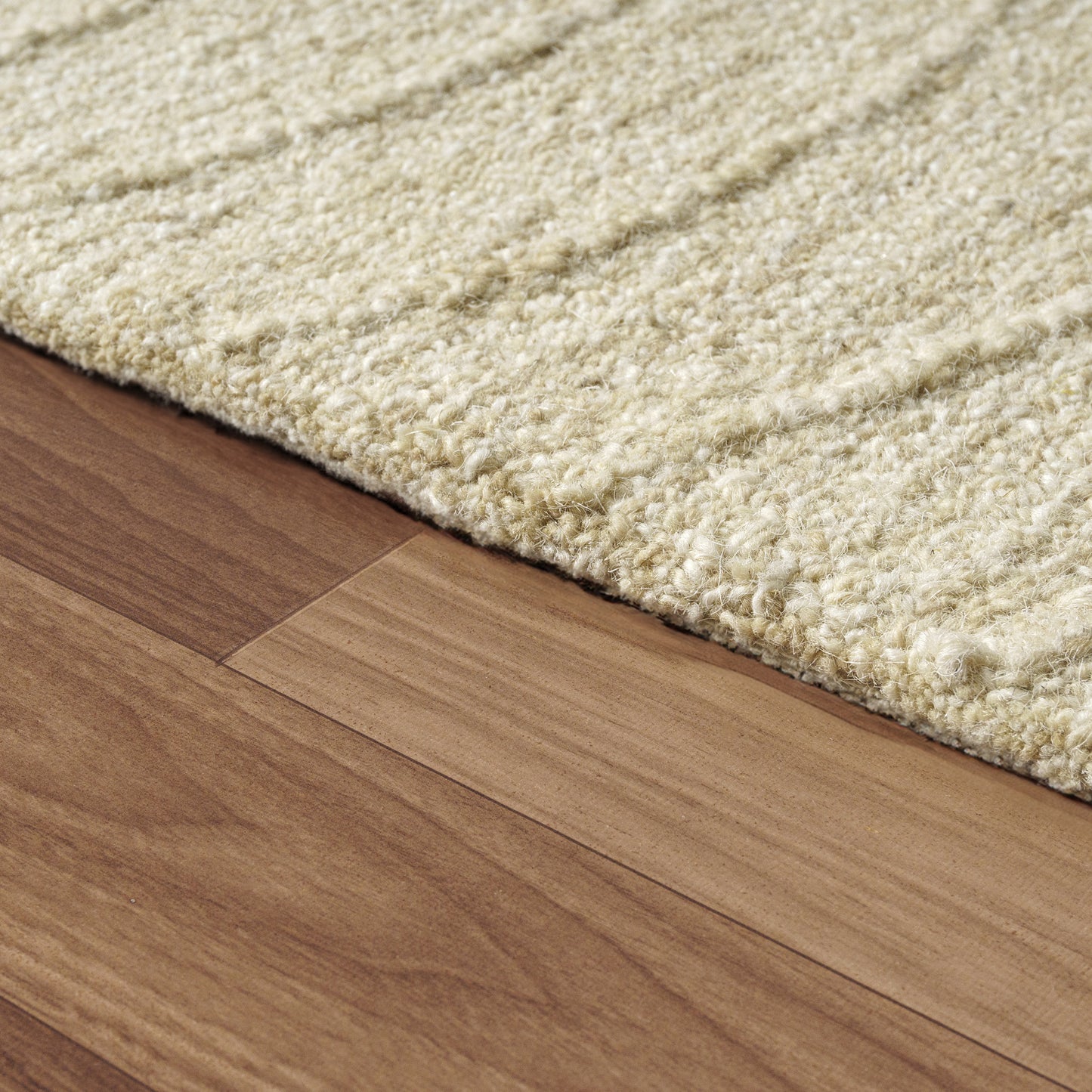 Haze-82449 Casual Hand-Tufted Beige/Cream Cotton Indoor Area Rug - LR Home