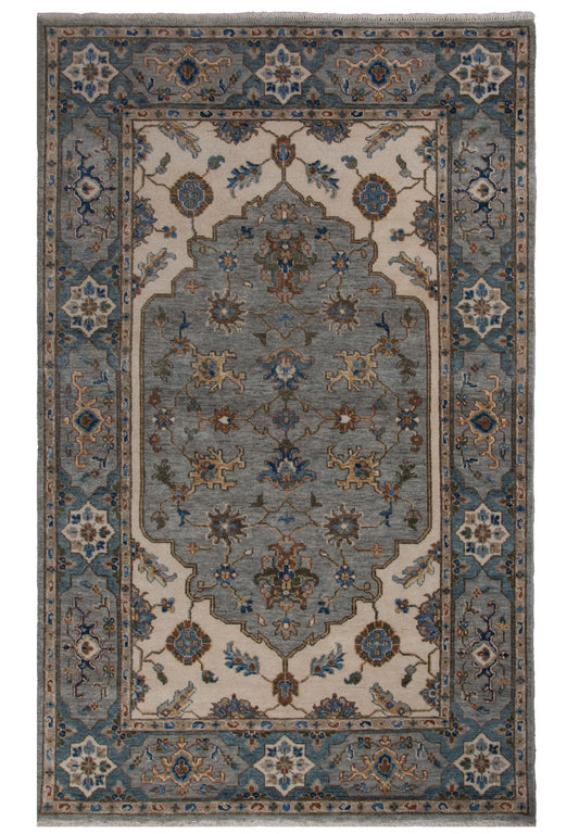Historia HIS856 Beige/Gray Hand Knotted Rug - Rizzy