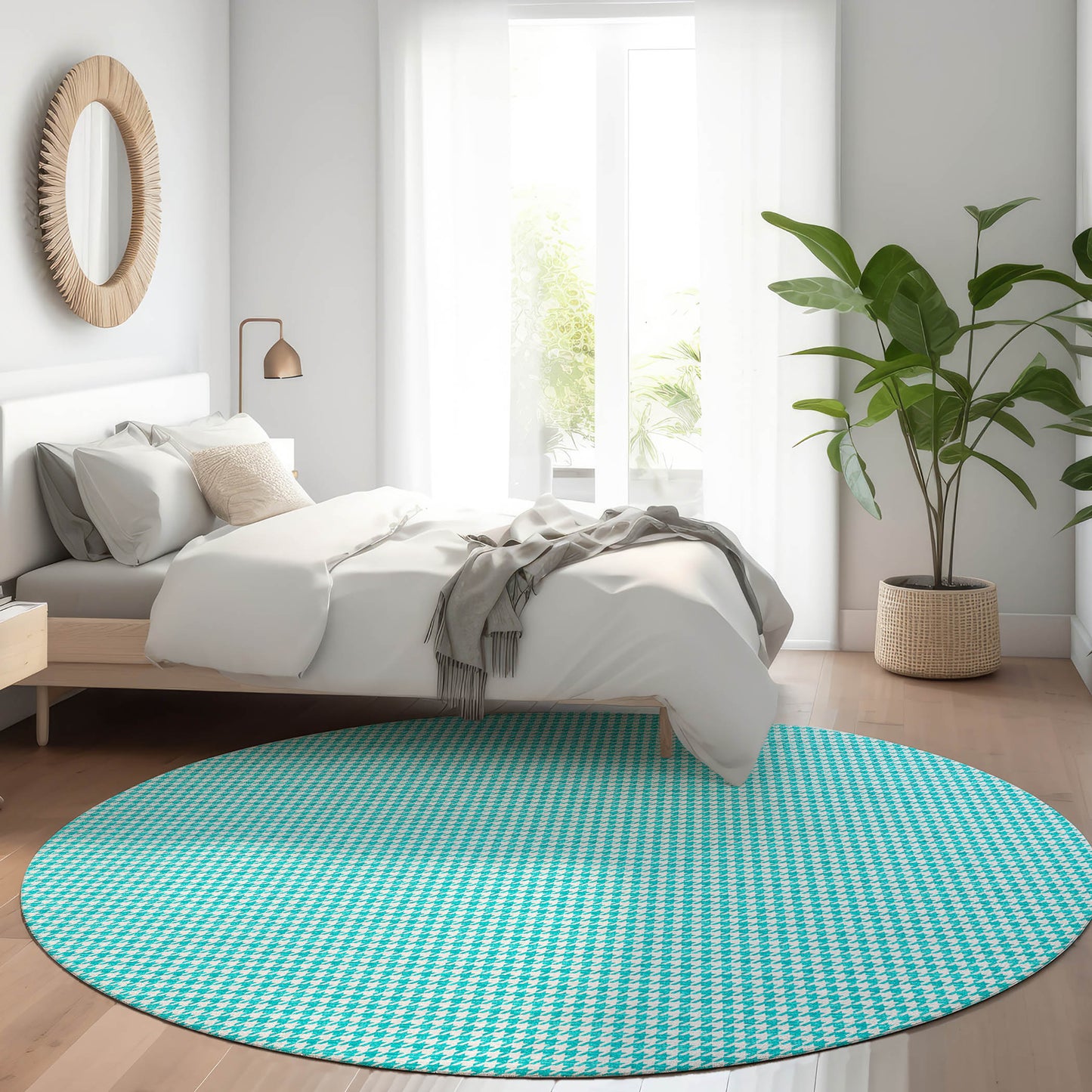 Machine Made Hinton HN1 Aqua - Dalyn Rugs