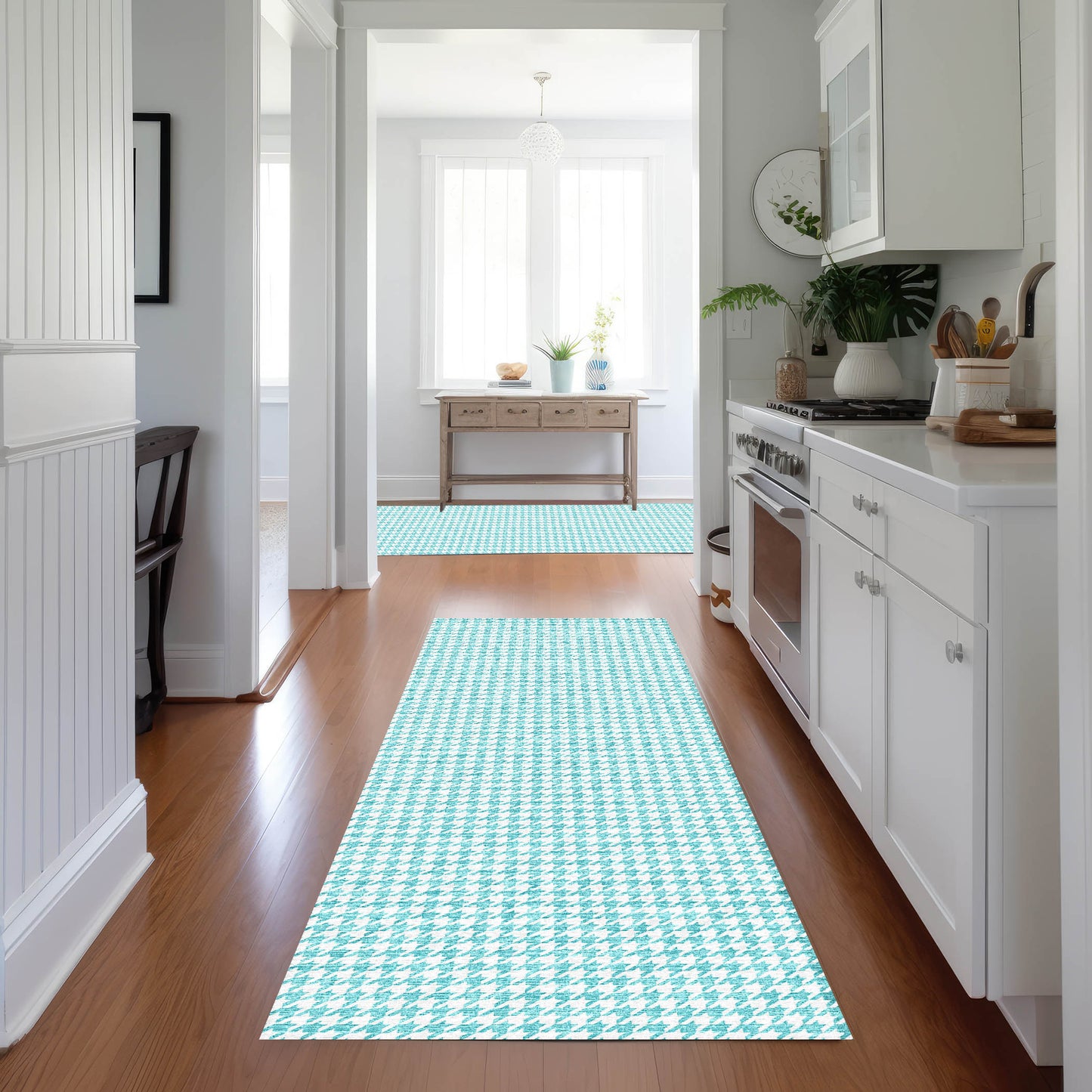 Machine Made Hinton HN1 Aqua - Dalyn Rugs