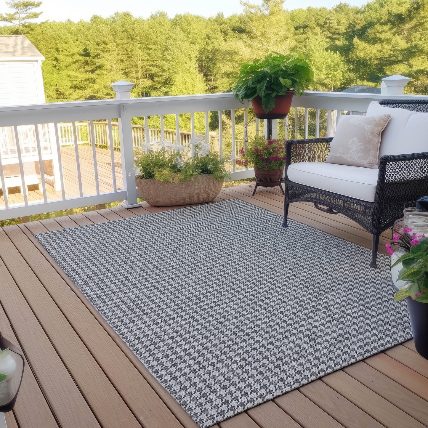 Machine Made Hinton HN1 Gray - Dalyn Rugs