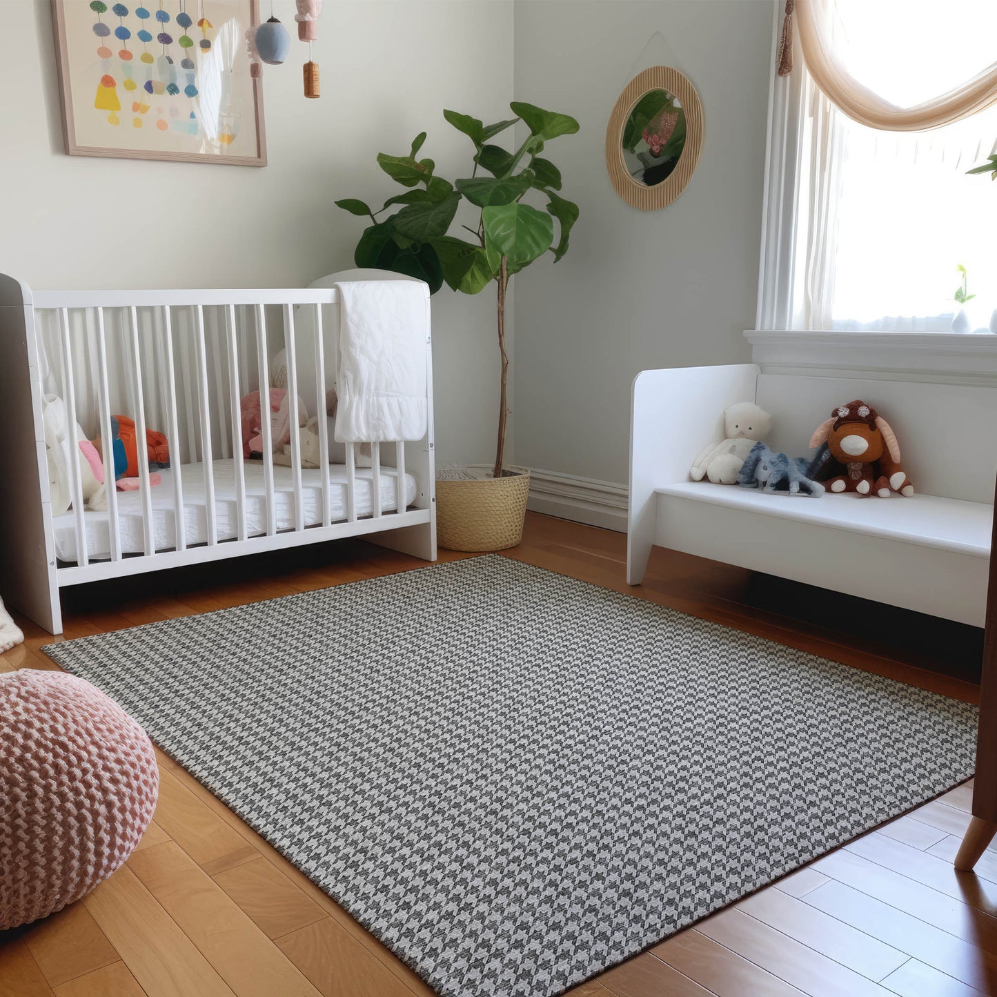 Machine Made Hinton HN1 Gray - Dalyn Rugs