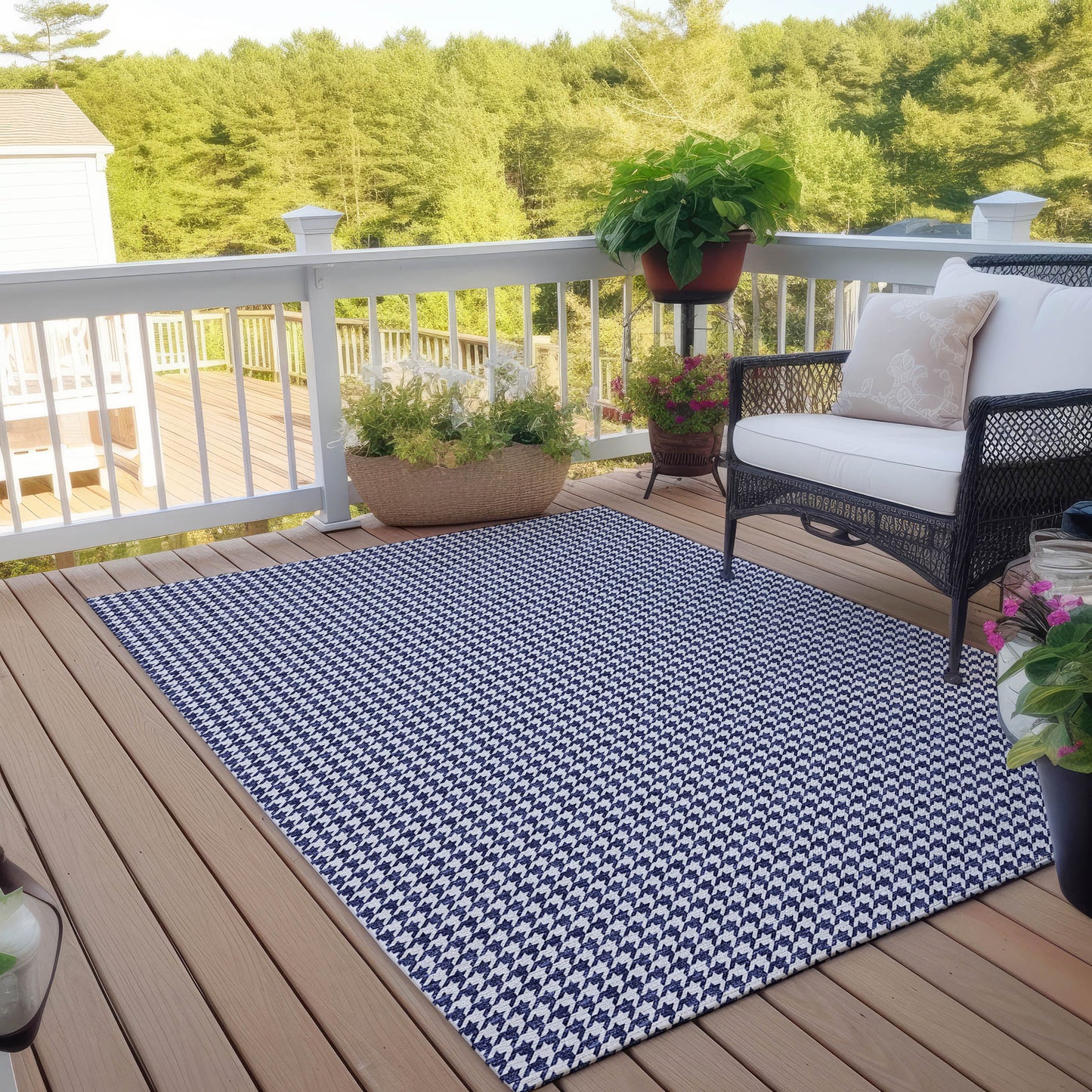 Machine Made Hinton HN1 Navy - Dalyn Rugs