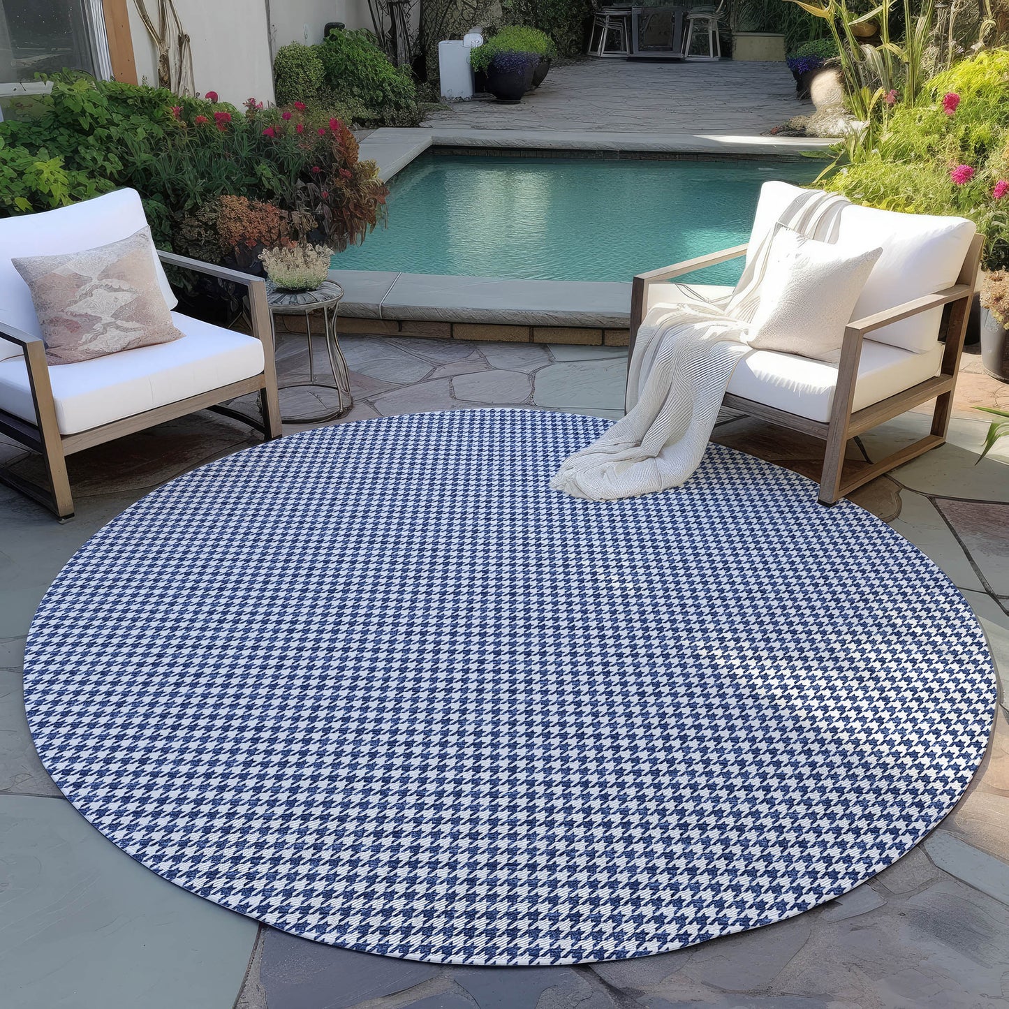 Machine Made Hinton HN1 Navy - Dalyn Rugs