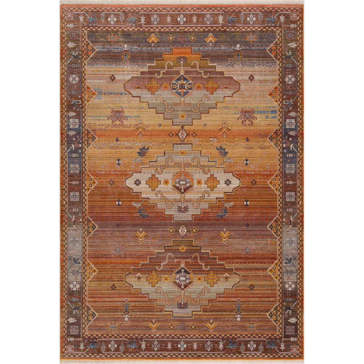 Vintage Bohemian Southwestern Sierra Area Rug - Silo view