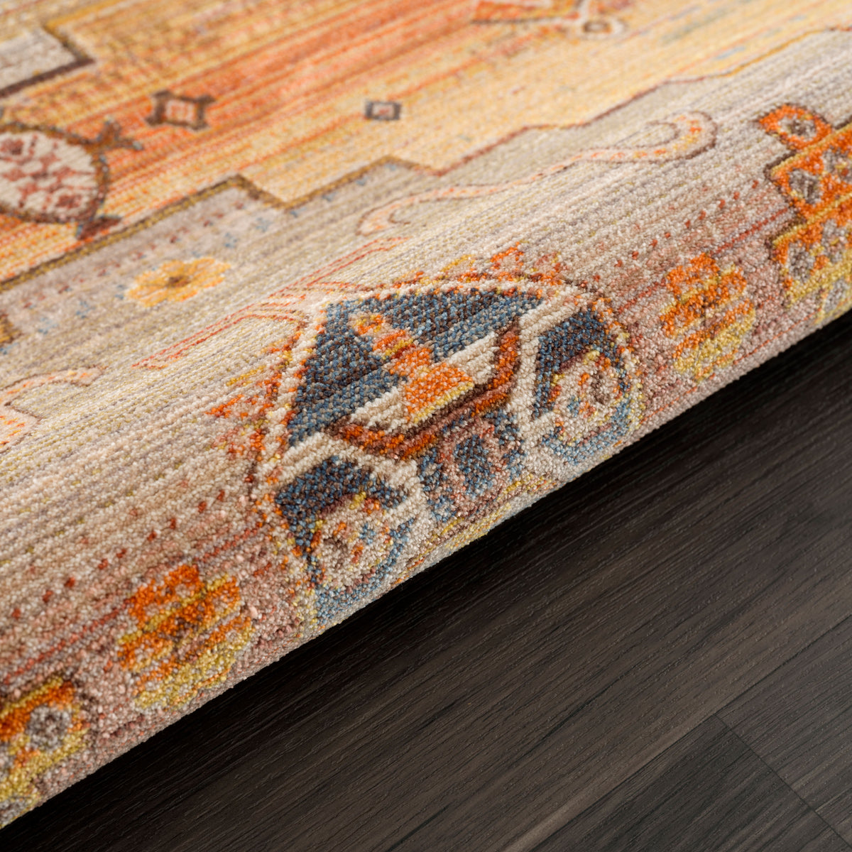 Vintage Bohemian Southwestern Sierra Area Rug - close-up detail