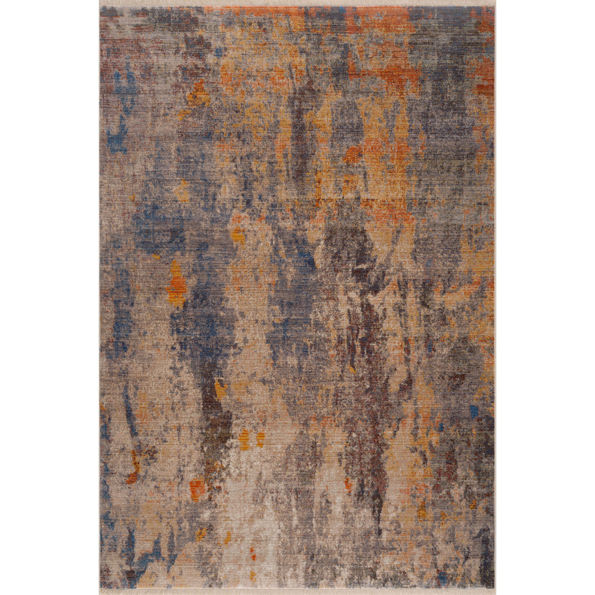 Distressed Desert Modern Abstract Area Rug - Silo view