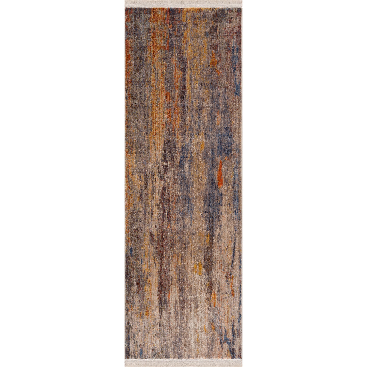 Holi-81774 Modern Power-Loomed Gray/Beige/Blue/Yellow/Multi Cotton Indoor Area Rug - LR Home