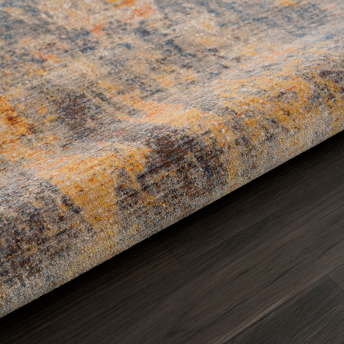 Distressed Desert Modern Abstract Area Rug - close-up detail