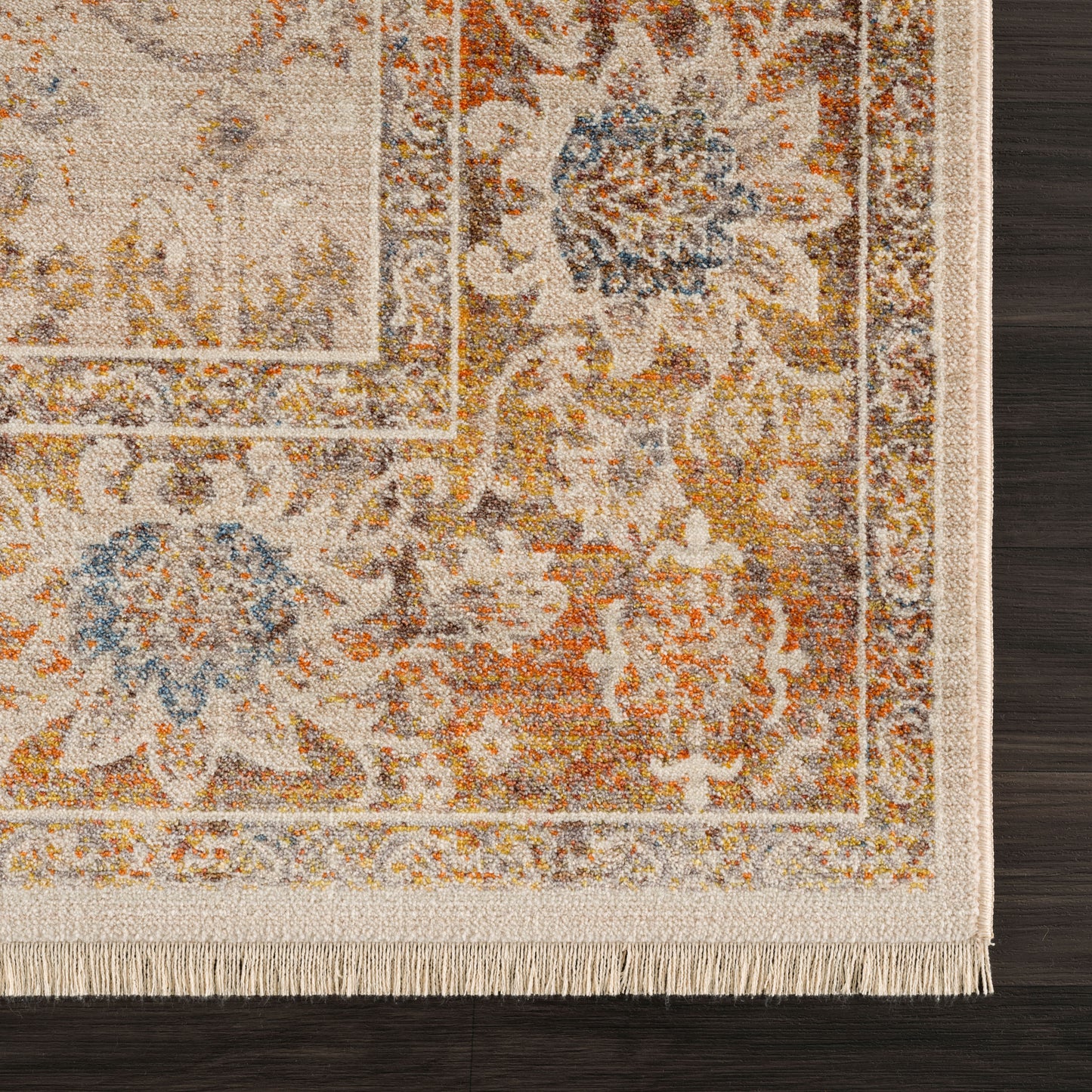 Holi-81775 Traditional Power-Loomed Ivory/Beige/Multi Cotton Indoor Area Rug - LR Home