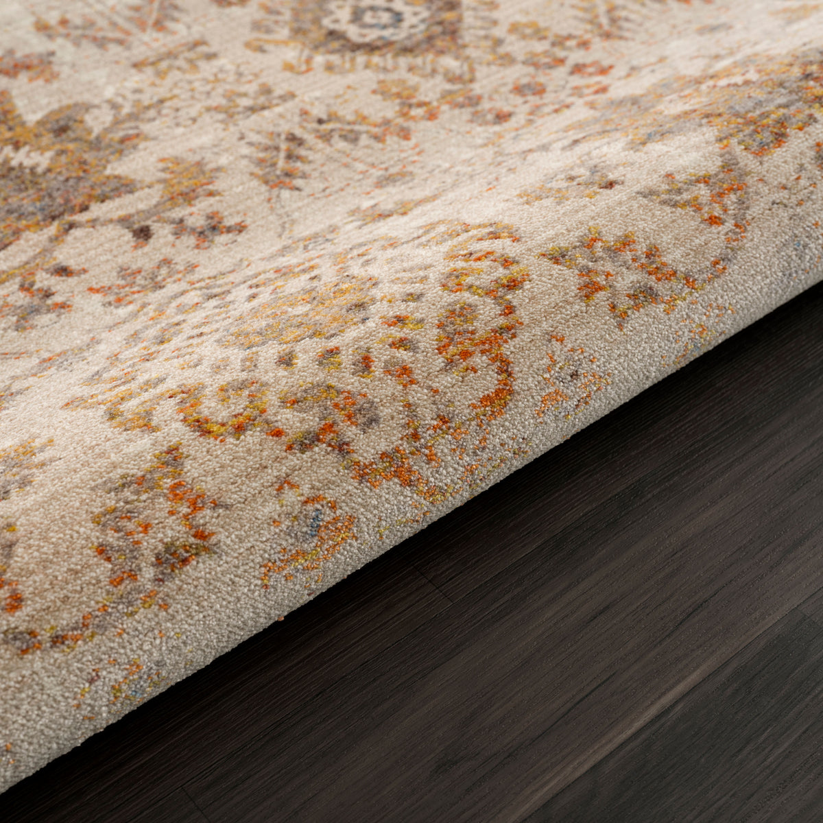 Rustic Vintage Bohemian Oriental Area Rug - close-up detail