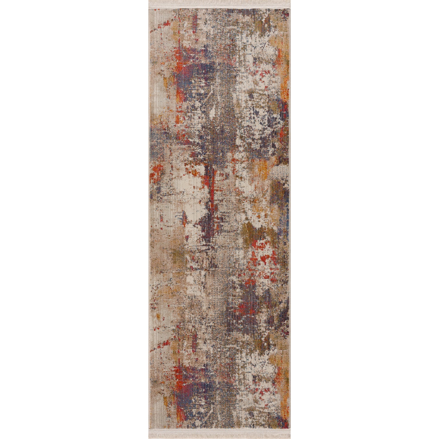Holi-81776 Modern Power-Loomed Gray/Ivory/Multi Cotton Indoor Area Rug - LR Home