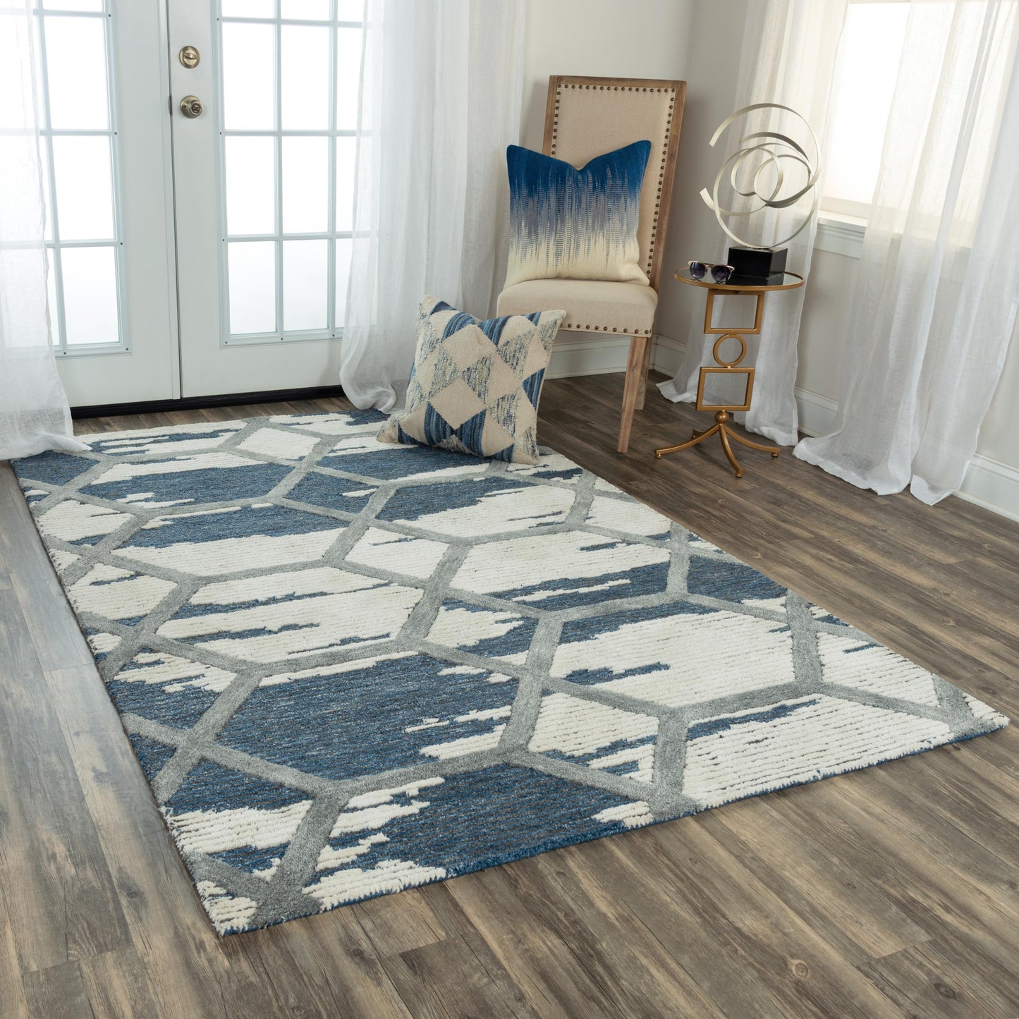 Haven HVN103 Blue Hand-Tufted Rug - Rizzy