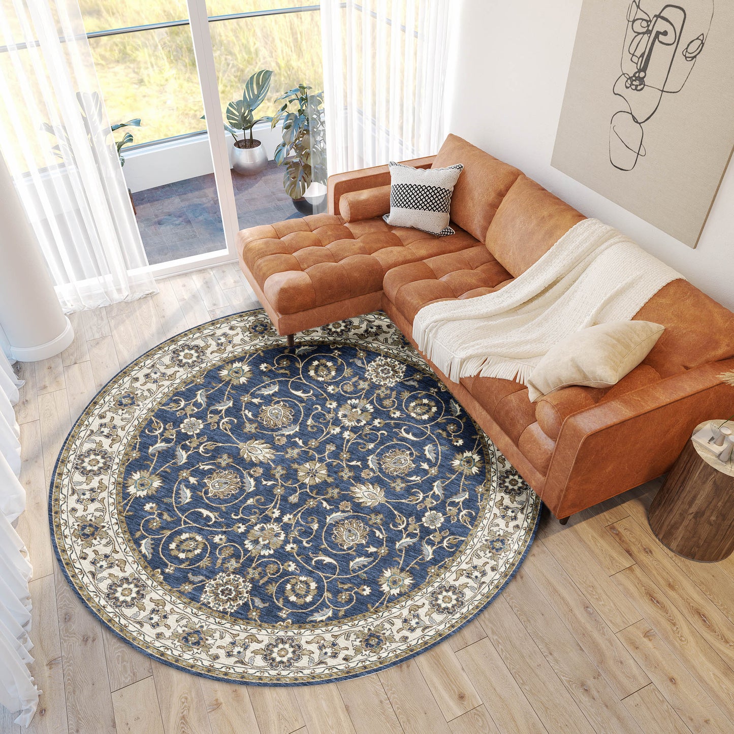 Machine Made Hatay HY1 Navy - Dalyn Rugs