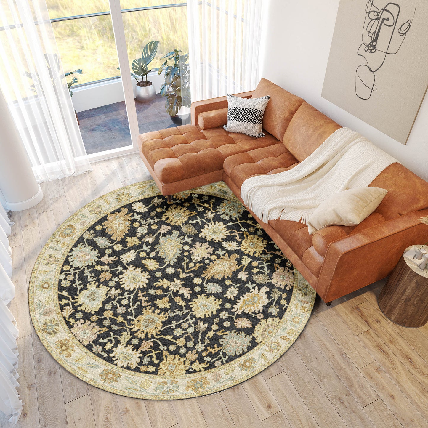 Machine Made Hatay HY2 Black - Dalyn Rugs