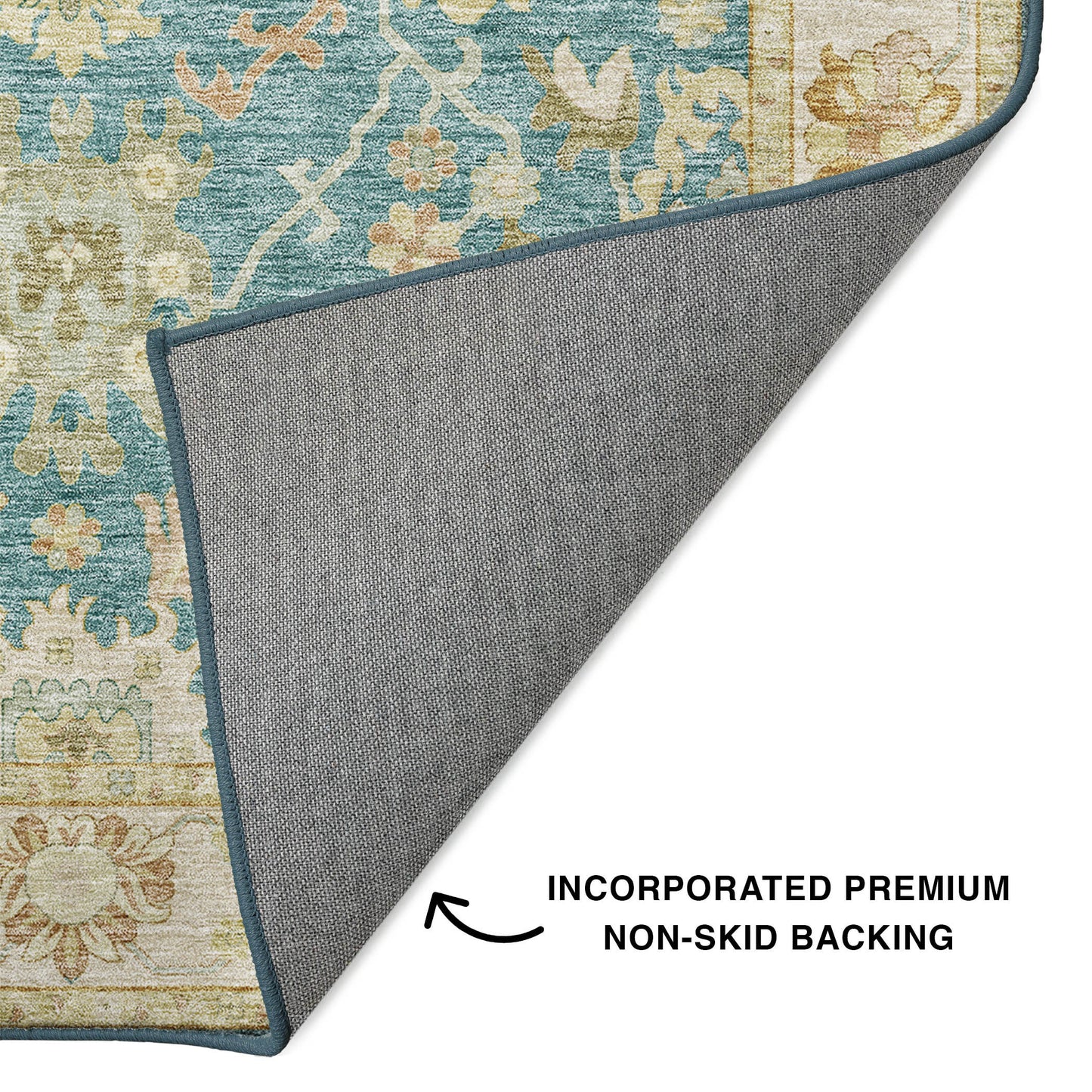 Machine Made Hatay HY2 Teal - Dalyn Rugs