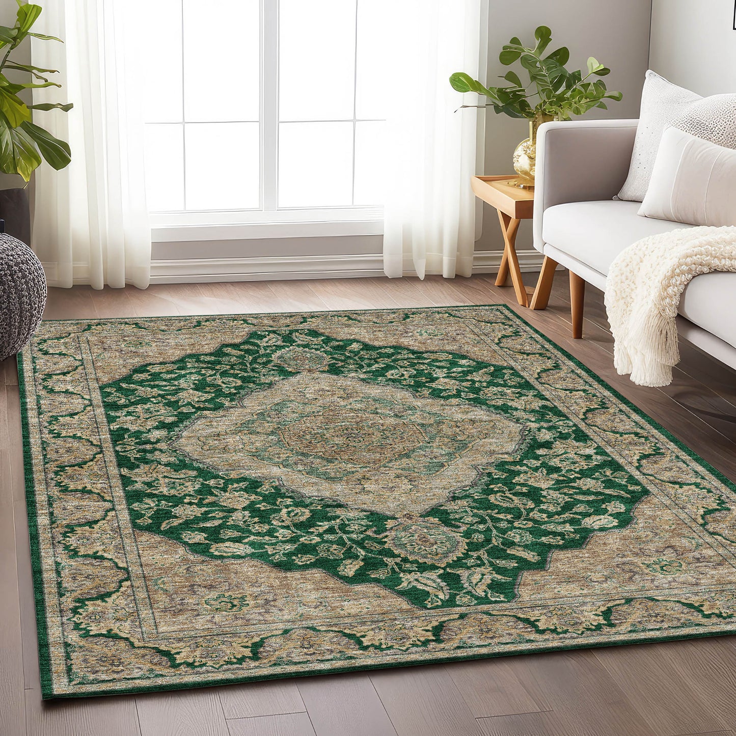 Machine Made Hatay HY3 Emerald - Dalyn Rugs