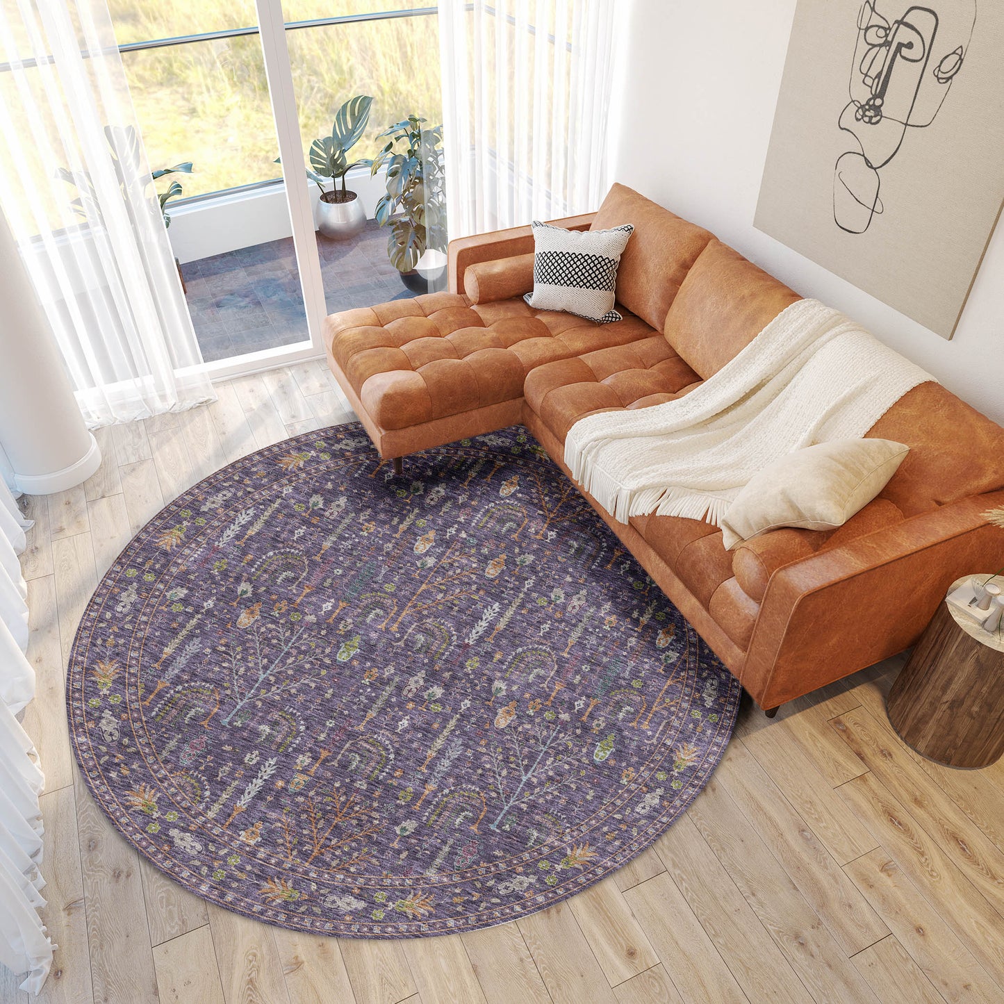 Machine Made Hatay HY5 Eggplant - Dalyn Rugs