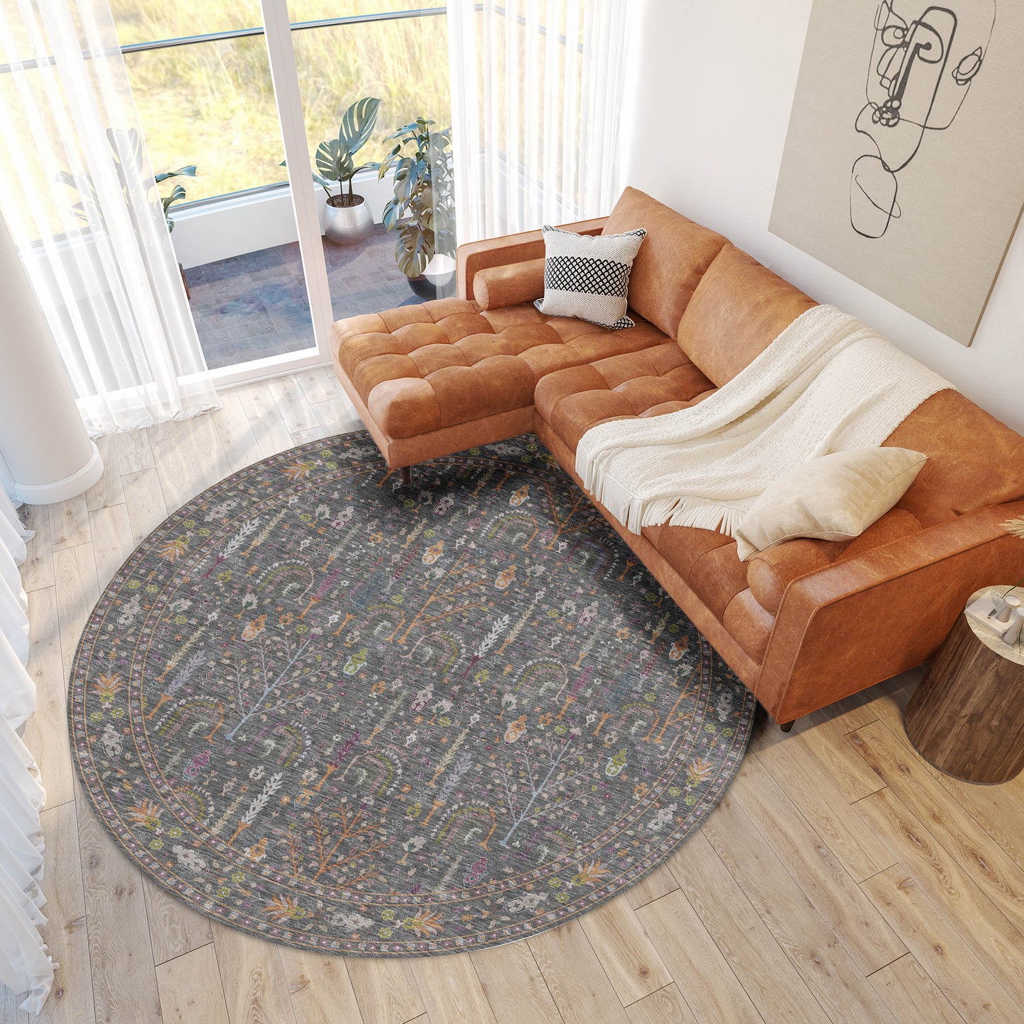 Machine Made Hatay HY5 Gray - Dalyn Rugs