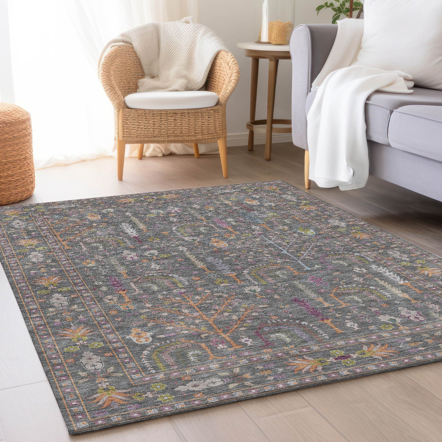 Machine Made Hatay HY5 Gray - Dalyn Rugs