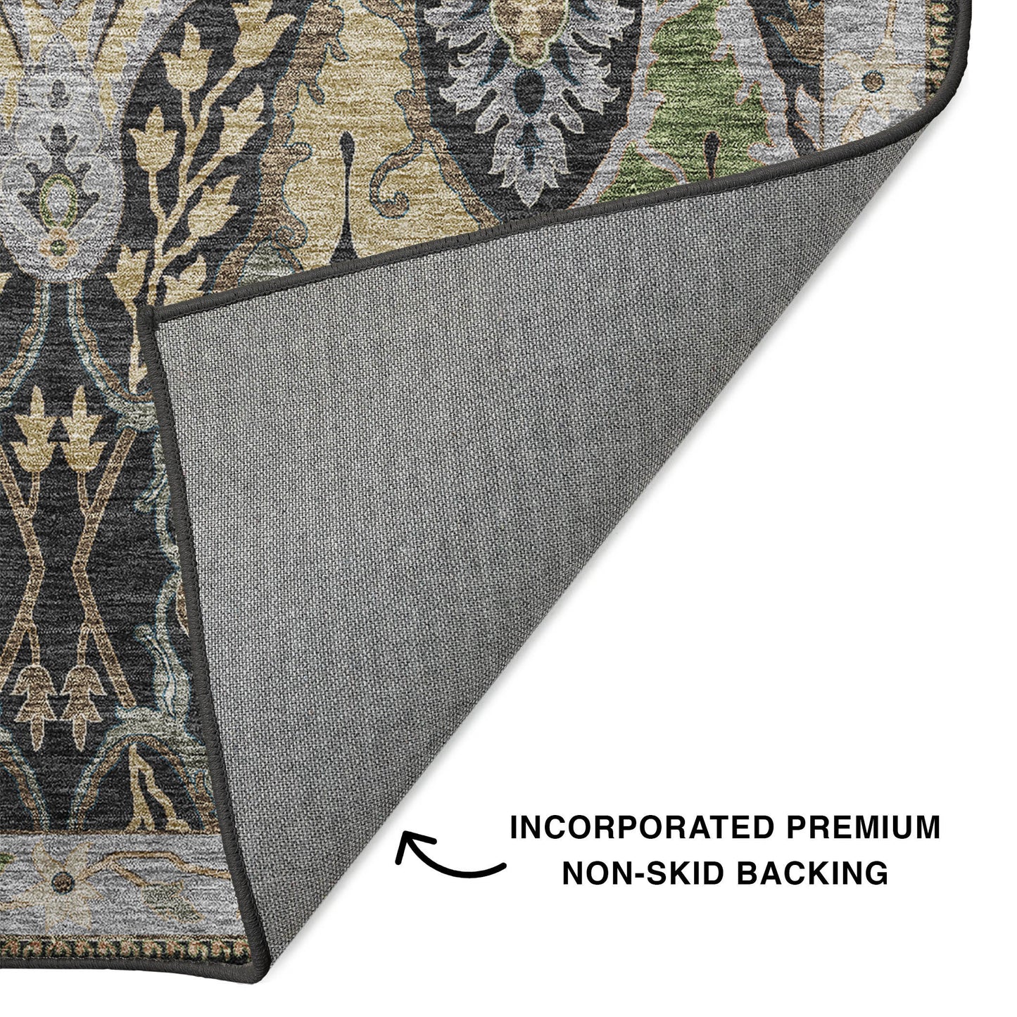 Machine Made Hatay HY6 Black - Dalyn Rugs