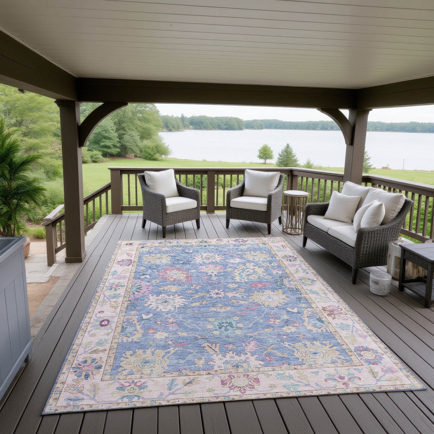 Machine Made Hatay HY7 Blue - Dalyn Rugs