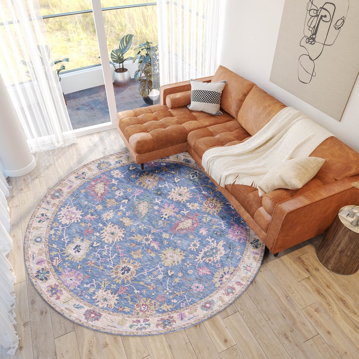 Machine Made Hatay HY7 Blue - Dalyn Rugs