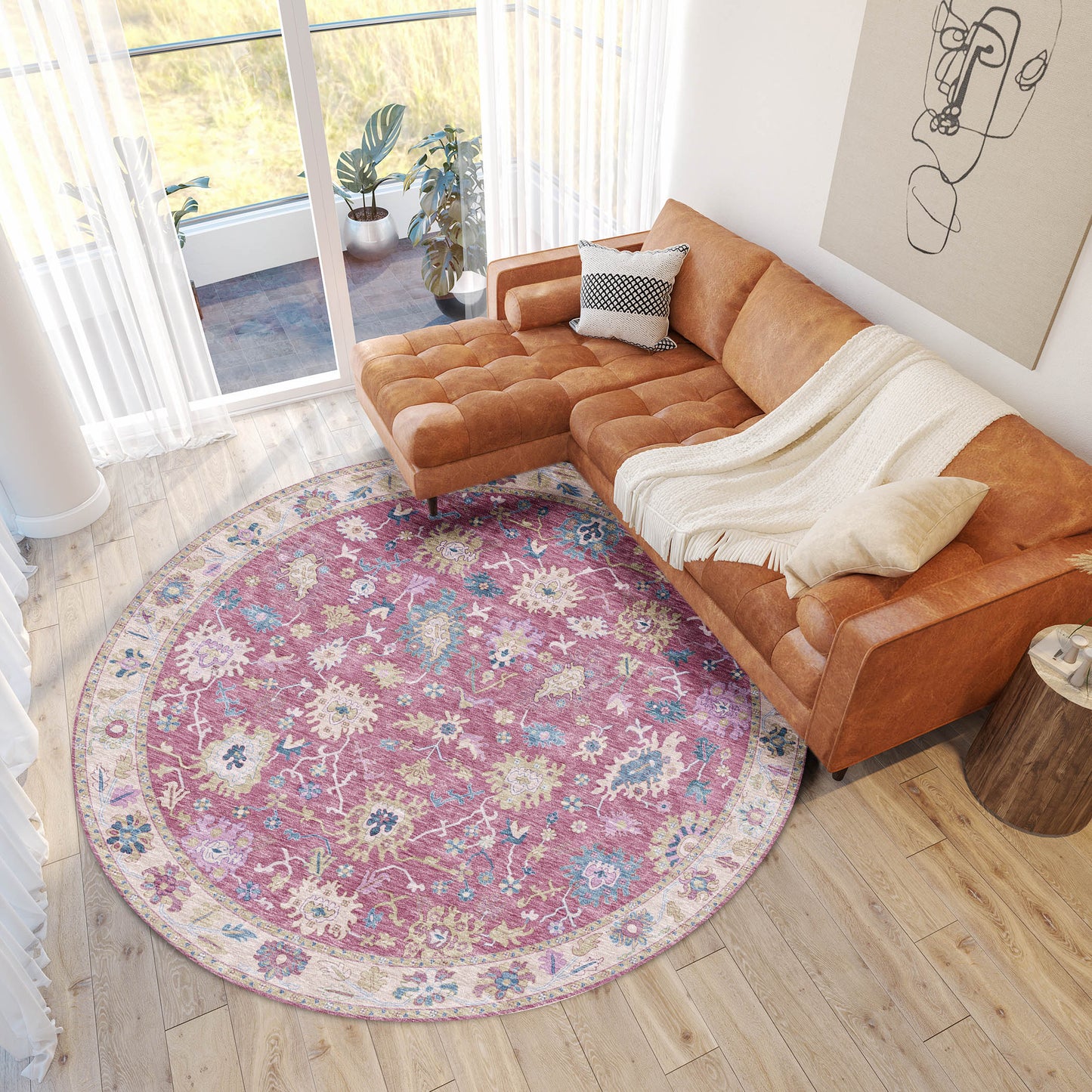 Machine Made Hatay HY7 Pink - Dalyn Rugs